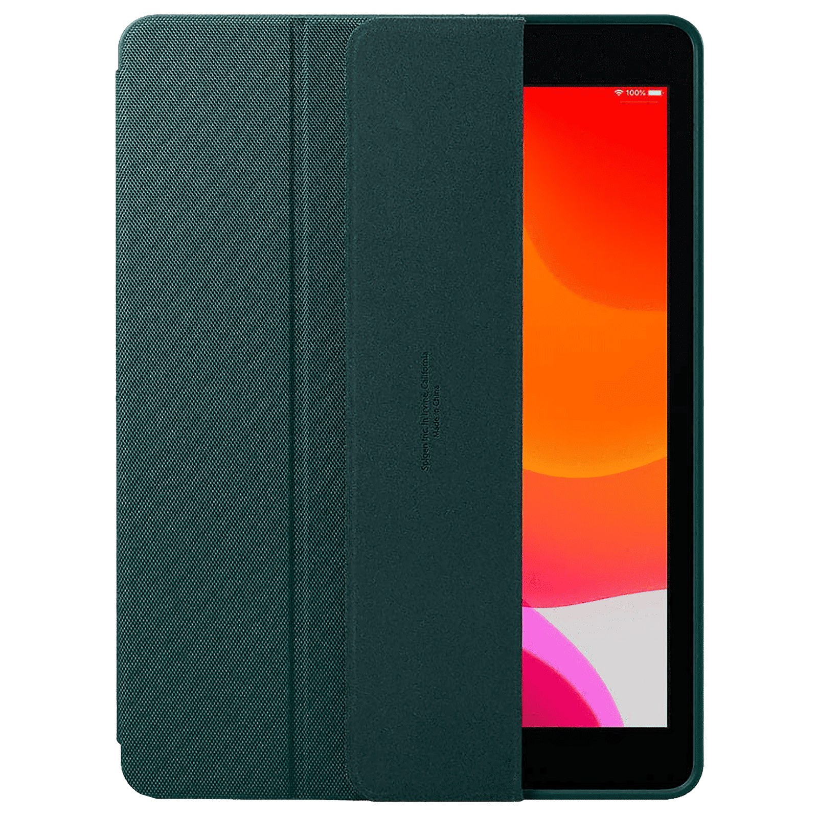 spigen Urban Fit TPU & Fabric Flip Cover For Apple iPad 10.2 Inch (Magnetic Closure, Midnight Green)_11