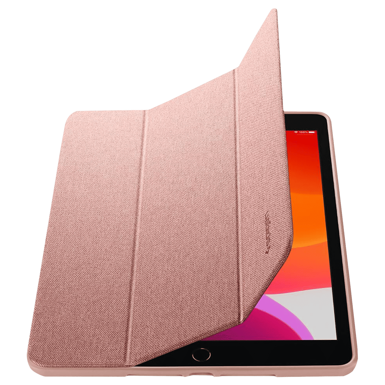 spigen Urban Fit TPU & Fabric Flip Cover For Apple iPad 10.2 Inch (Magnetic Closure, Rose Gold)_10
