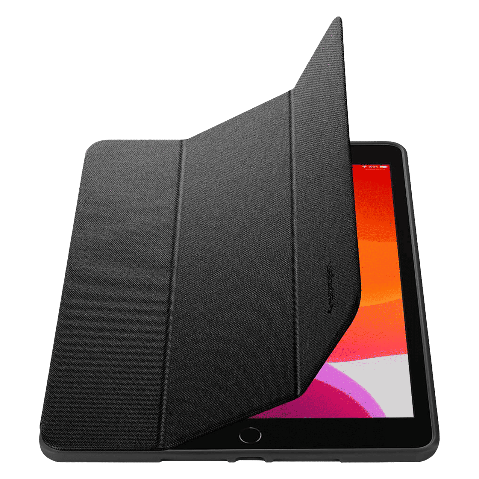 spigen Urban Fit TPU, Polyurethane Leather Case Cover for Apple iPad 10.2 Inch (9th, 8th & 7th Gen) (Built-in Kickstand, Black)_12