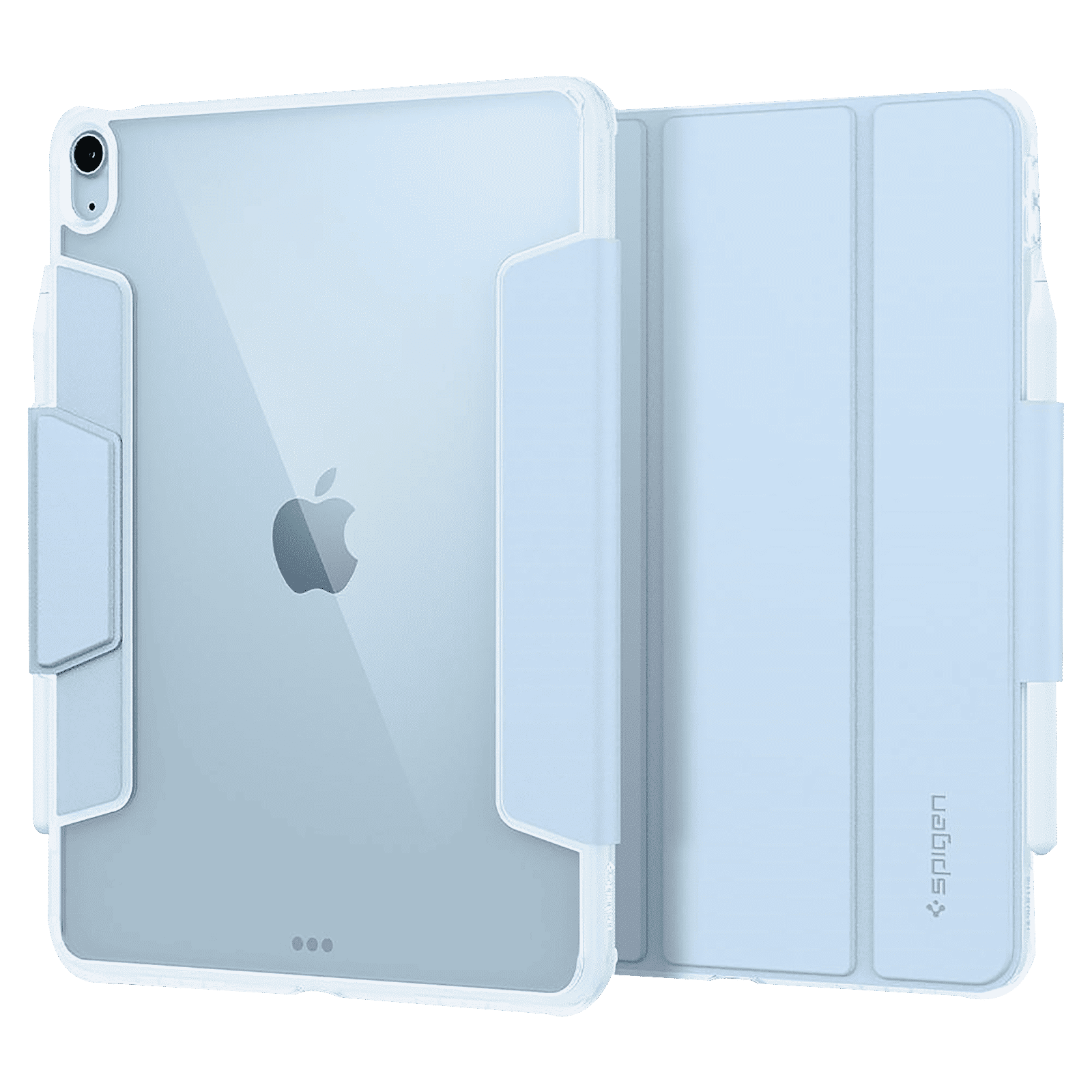 spigen Ultra Hybrid Pro TPU & PC Back Case with Stand For iPad Air 10.9" (2020) (Air Cushion Technology, ACS02698, Sky Blue)_1