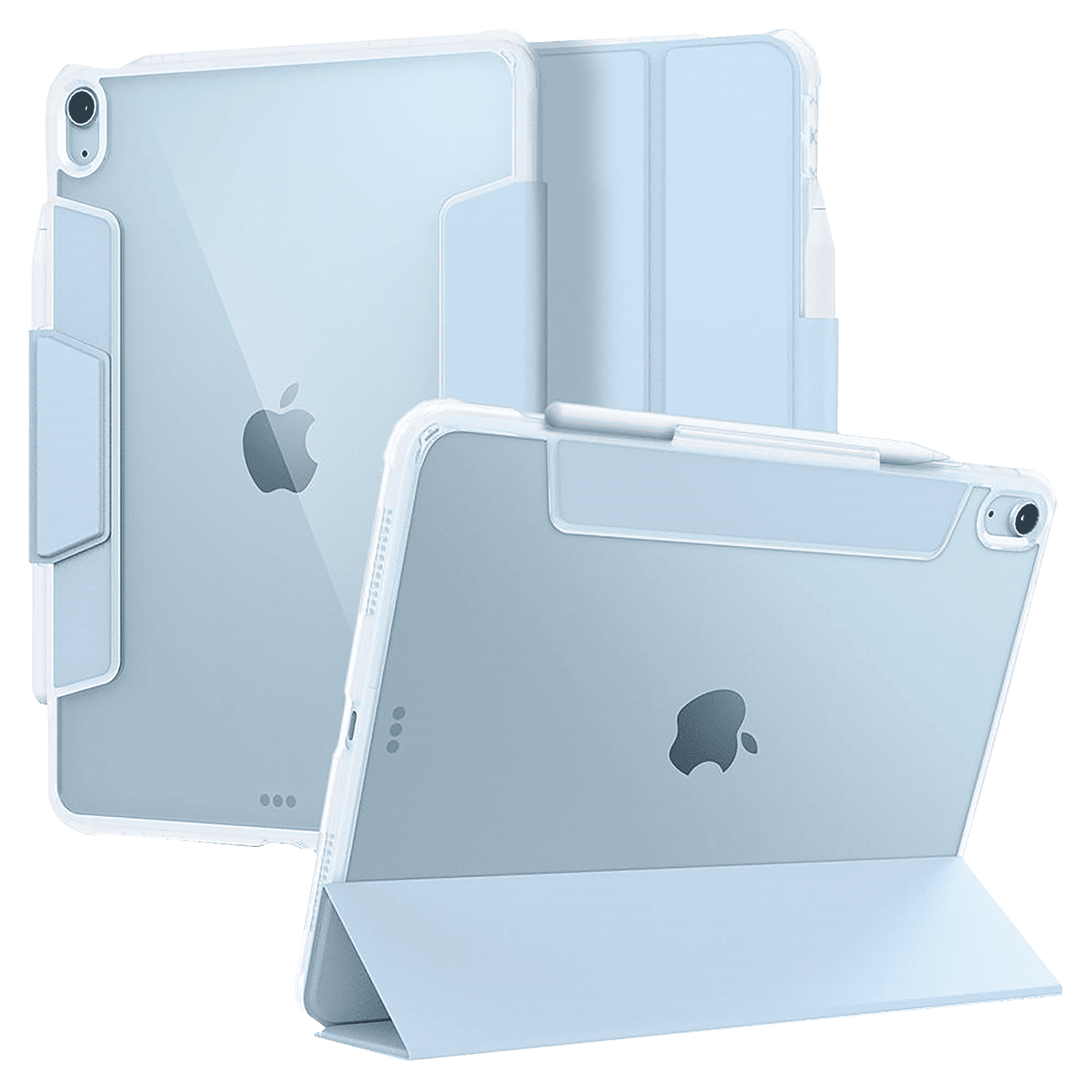 spigen Ultra Hybrid Pro TPU & PC Back Case with Stand For iPad Air 10.9" (2020) (Air Cushion Technology, ACS02698, Sky Blue)_14