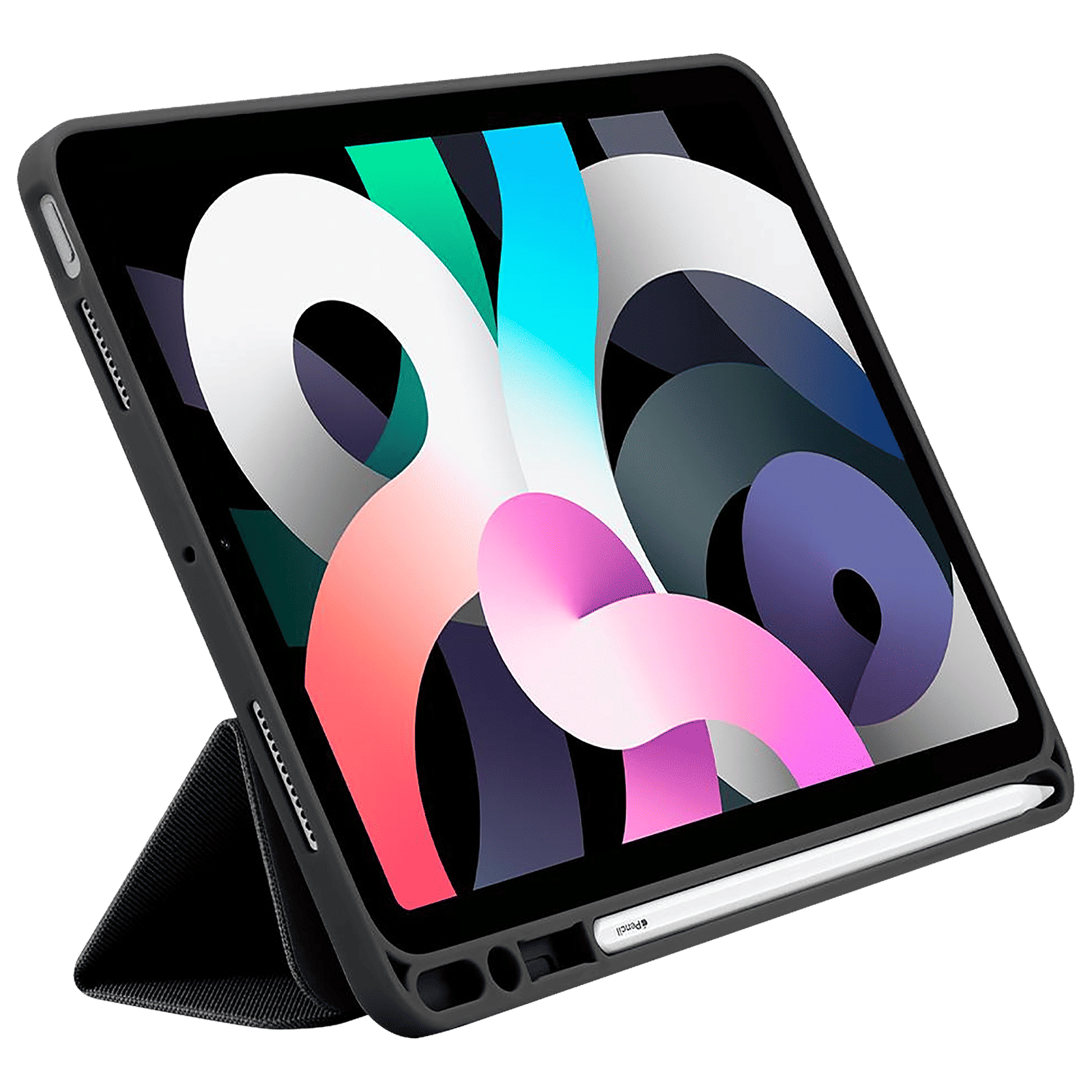 spigen Urban Fit TPU Flip Cover For Apple iPad Air 10.9 Inch (Lightweight, Black)_10