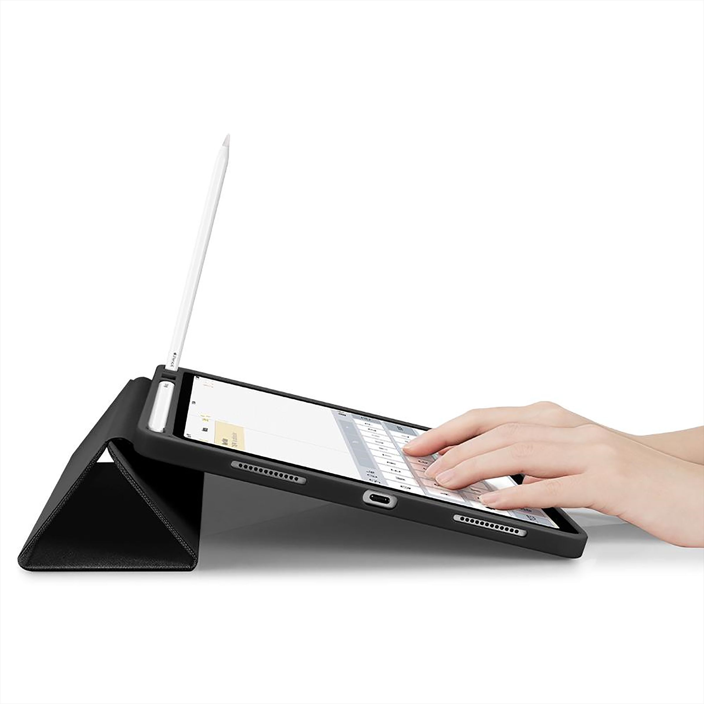 spigen Urban Fit TPU Flip Cover For Apple iPad Air 10.9 Inch (Lightweight, Black)_13