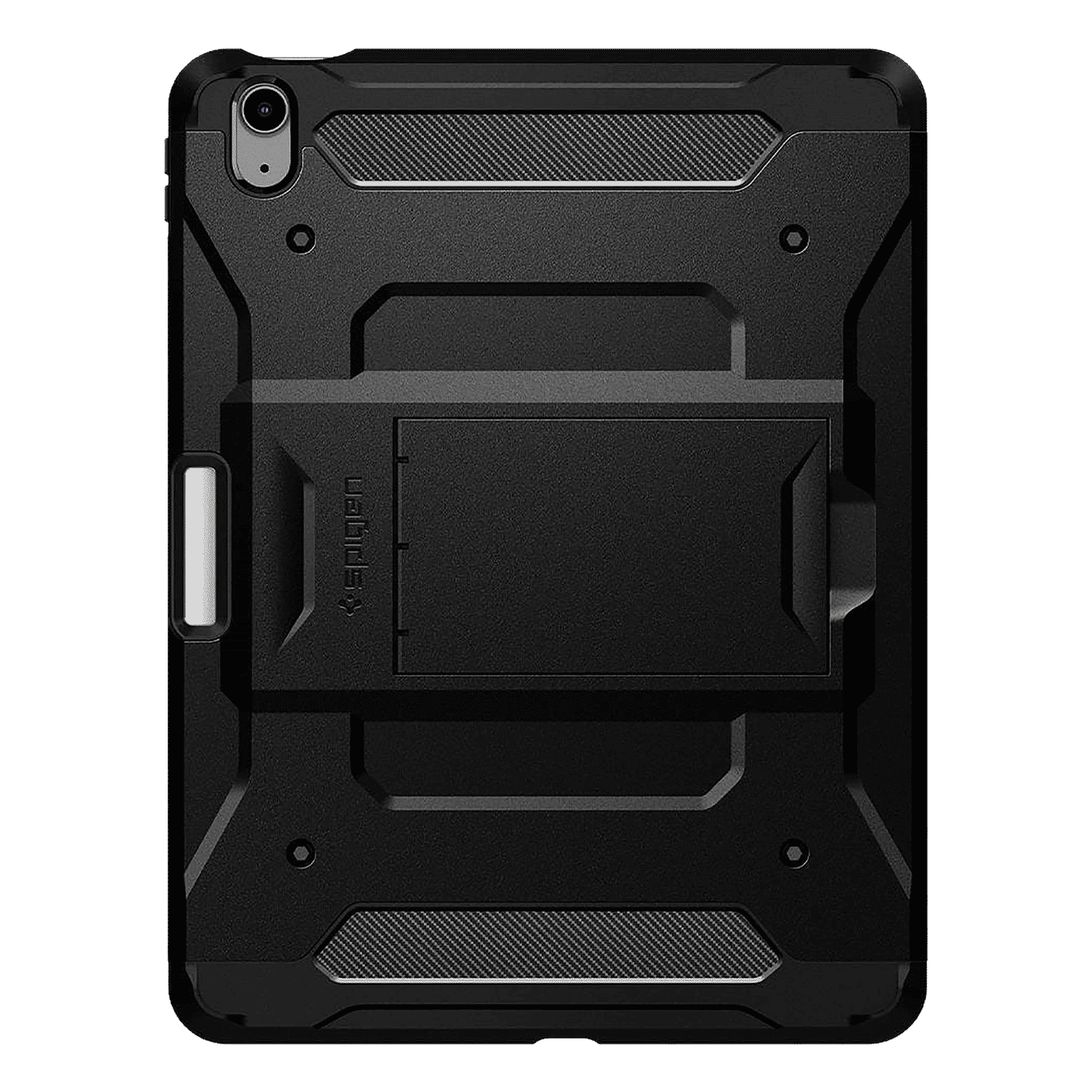 spigen Tough Armor Pro Polycarbonate Back Case with Stand for Apple iPad Air 10.9 Inch with Pen Holder (4th Gen) (Air Cushion Technology, Black)_4