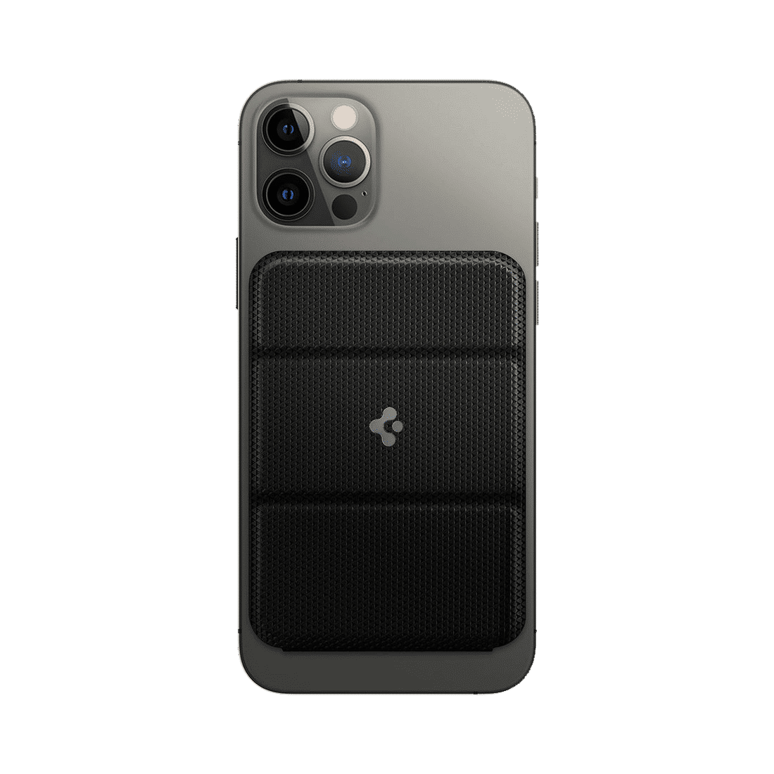 spigen Smart Fold PU Leather & Suede Card Holder For Universal Mobiles (Tri-Fold Design, AMP02834, Black)_16