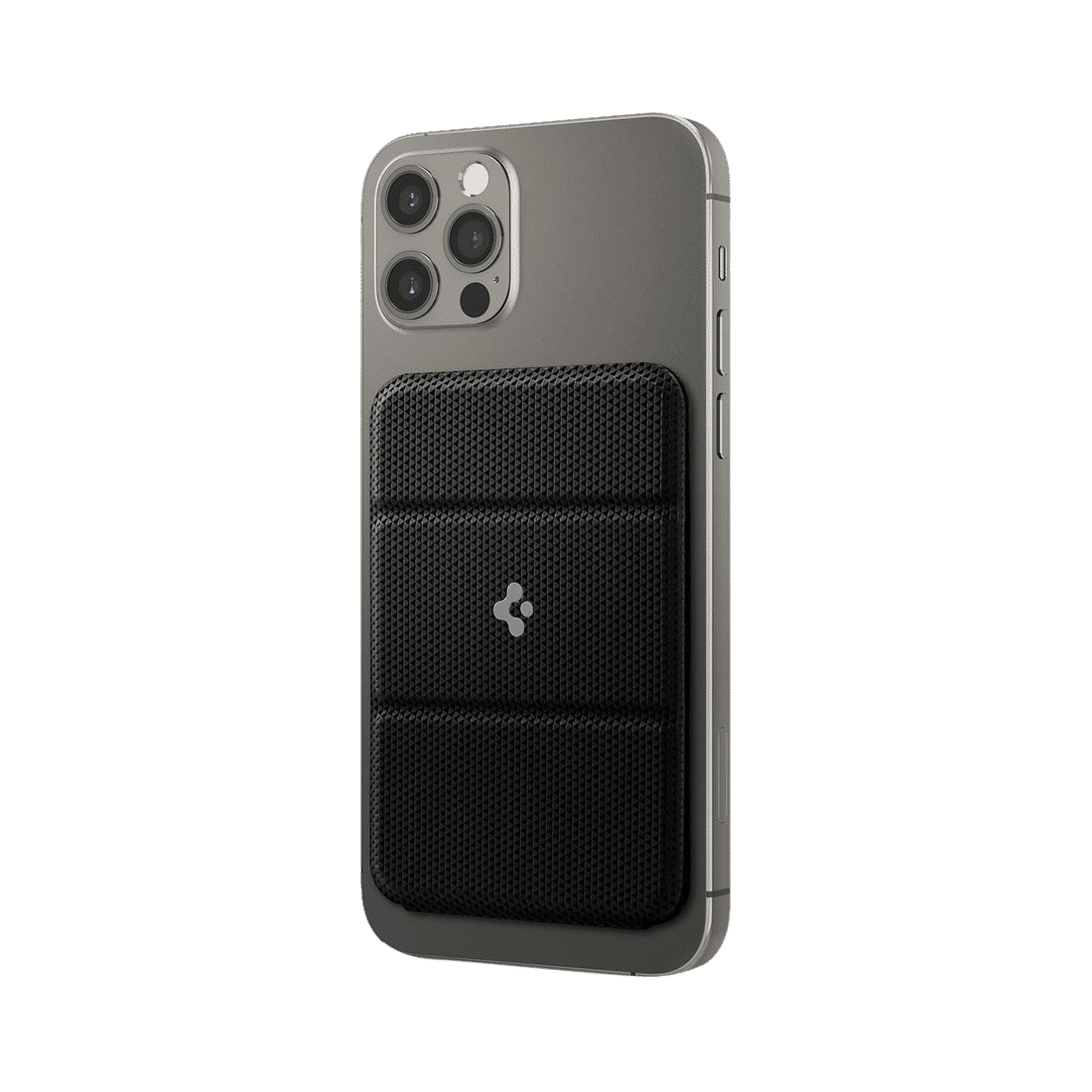 spigen Smart Fold PU Leather & Suede Card Holder For Universal Mobiles (Tri-Fold Design, AMP02834, Black)_20