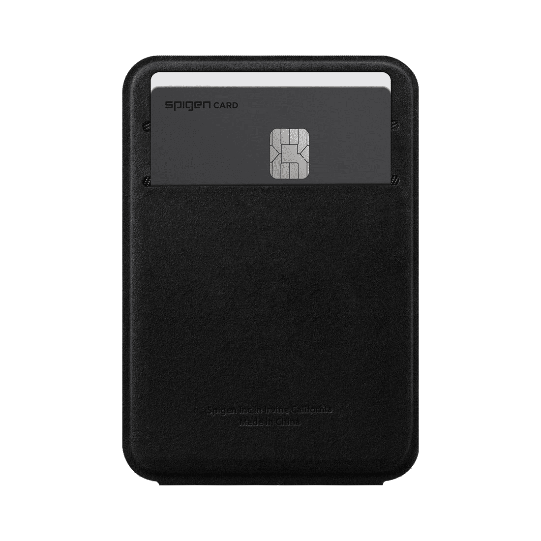 spigen Smart Fold PU Leather & Suede Card Holder For Universal Mobiles (Tri-Fold Design, AMP02834, Black)_5