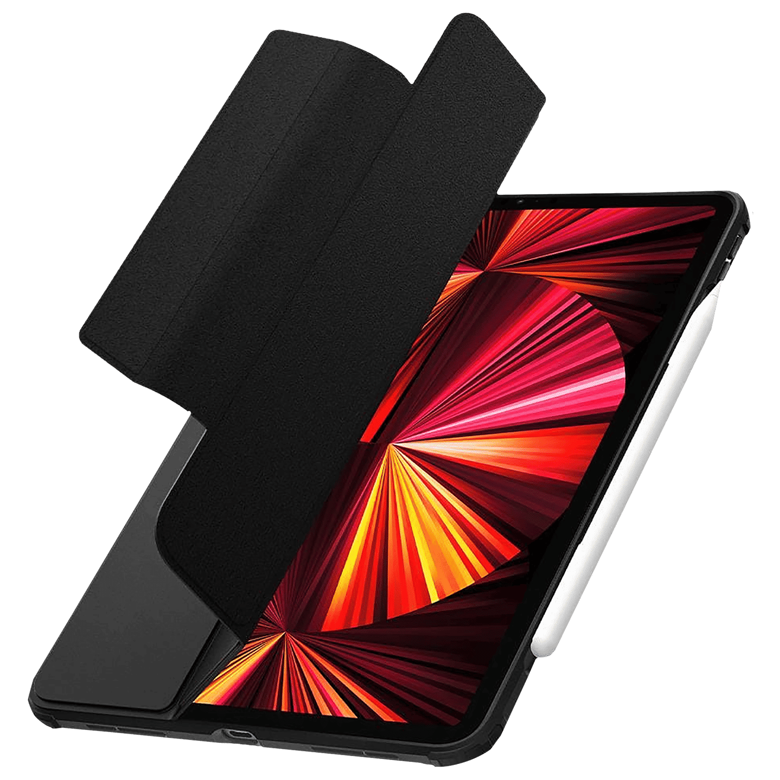 spigen Ultra Hybrid Pro TPU & PC Back Case with Stand For iPad Pro 11" (2021) (Air Cushion Technology, ACS02885, Black)_15