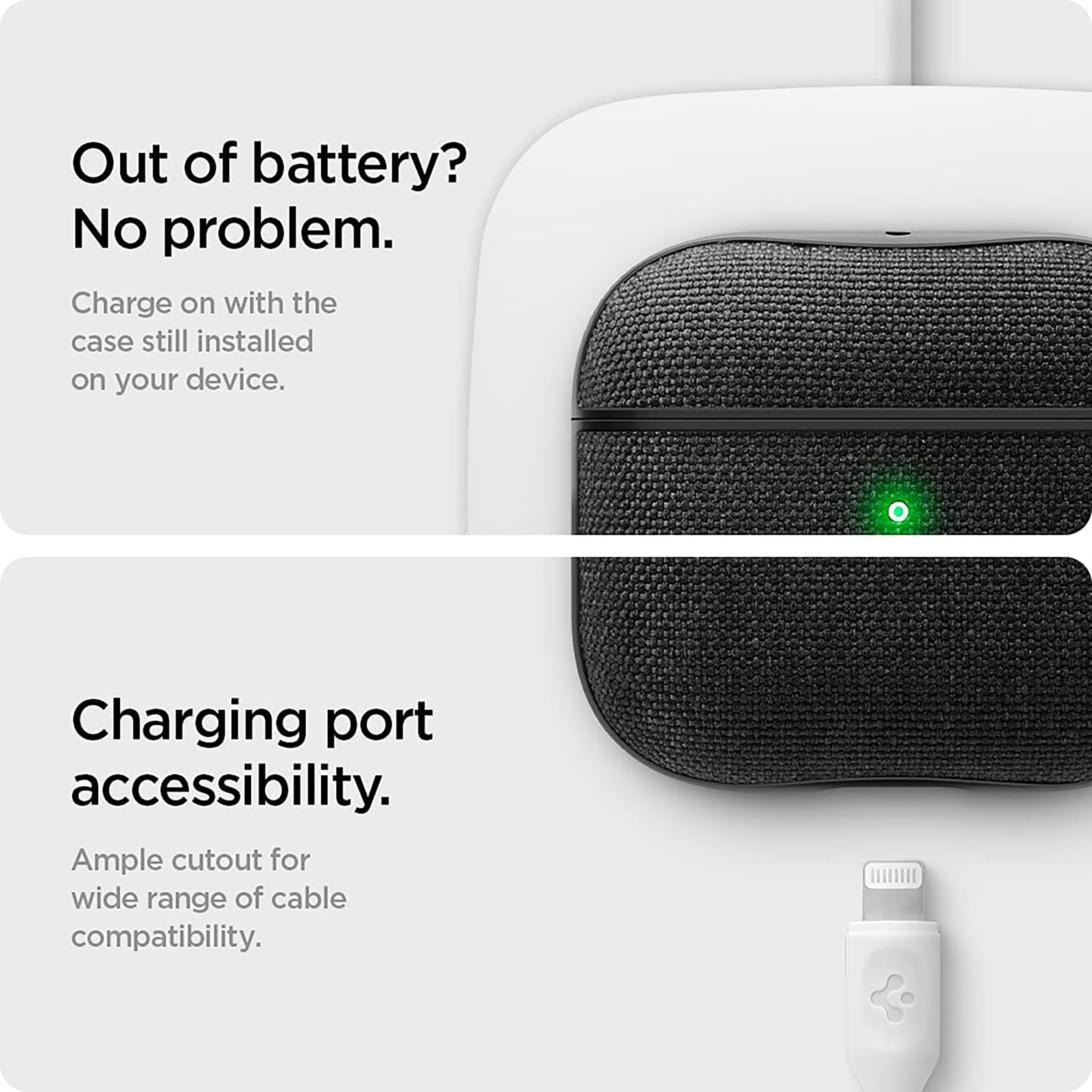 spigen Urban Fit Fabric Full Cover Case For AirPods 3 (Dual Tone Design, ASD02111, Black)_6