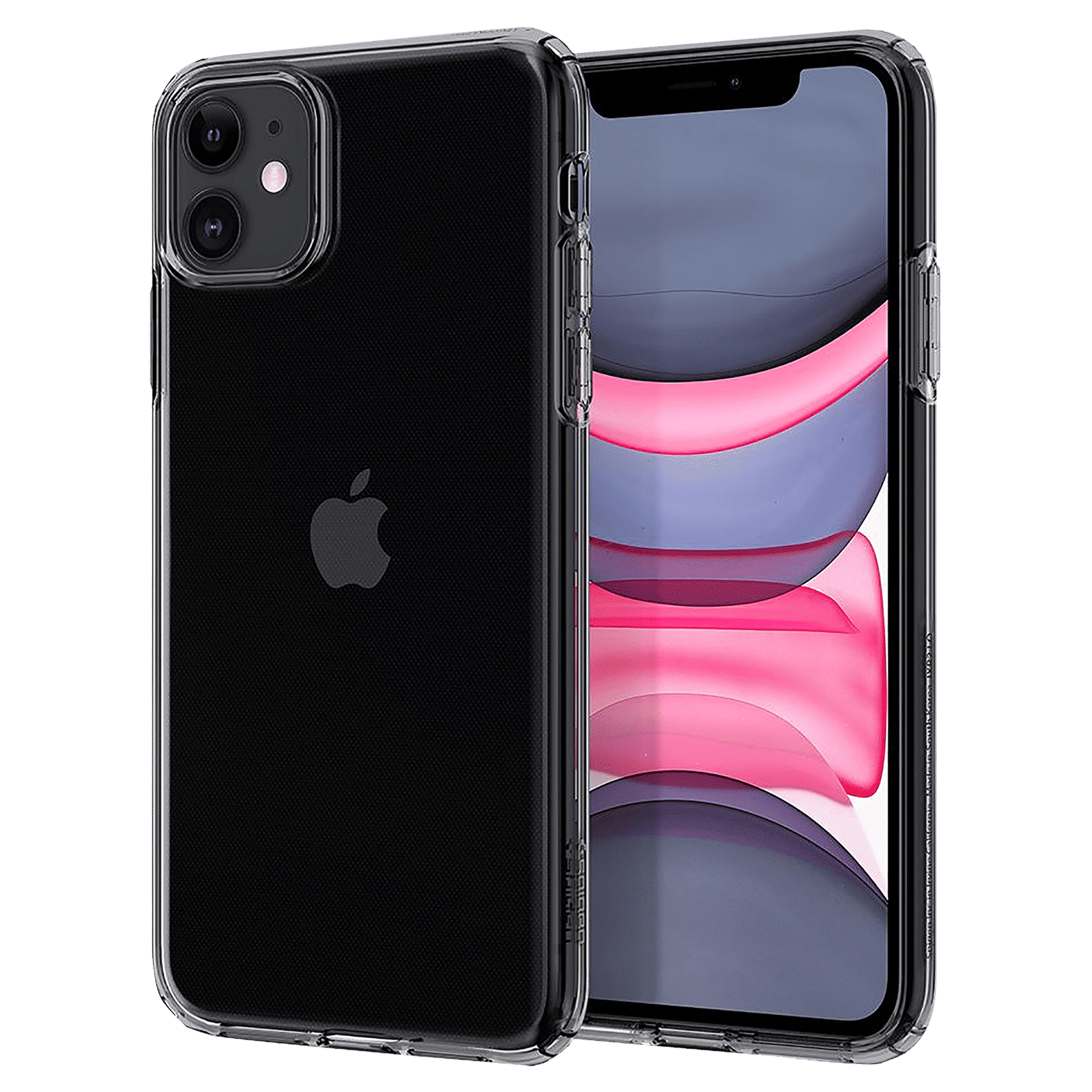 spigen Liquid Crystal Soft TPU Back Cover for Apple iPhone 11 (Wireless Charging Compatible, Space Crystal)_1