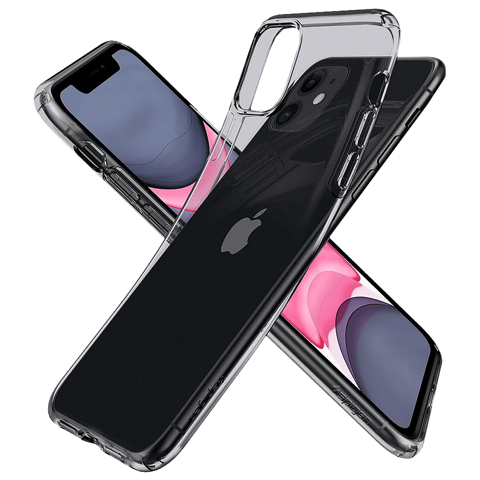 spigen Liquid Crystal Soft TPU Back Cover for Apple iPhone 11 (Wireless Charging Compatible, Space Crystal)_9