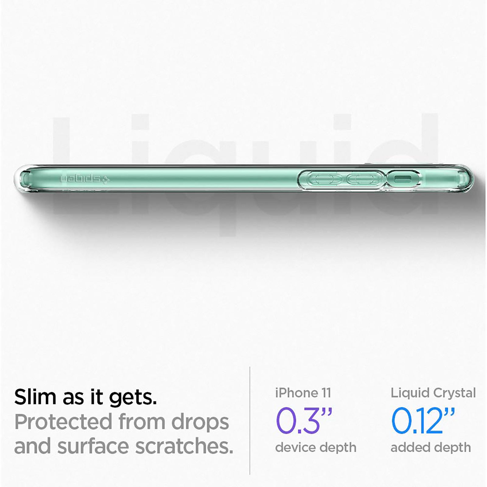 spigen Liquid Crystal Soft TPU Back Cover for Apple iPhone 11 (Wireless Charging Compatible, Crystal Clear) spigen Liquid Crystal Soft TPU Back Cover for Apple iPhone 11 (Wireless Charging Compatible, Crystal Clear)_12