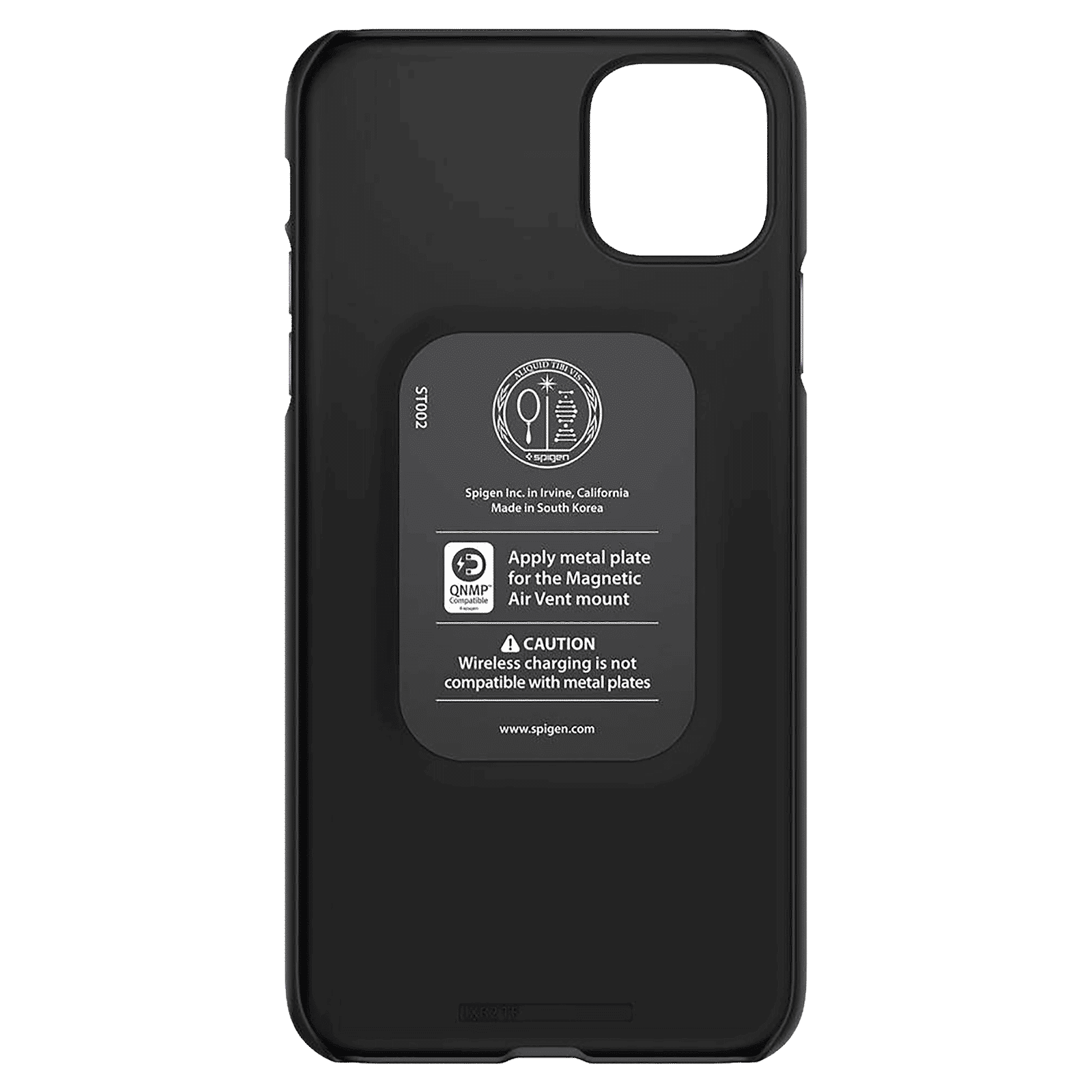 spigen Thin Fit Polycarbonate Back Cover for Apple iPhone 11 (Wireless Charging Compatible, Black)_5