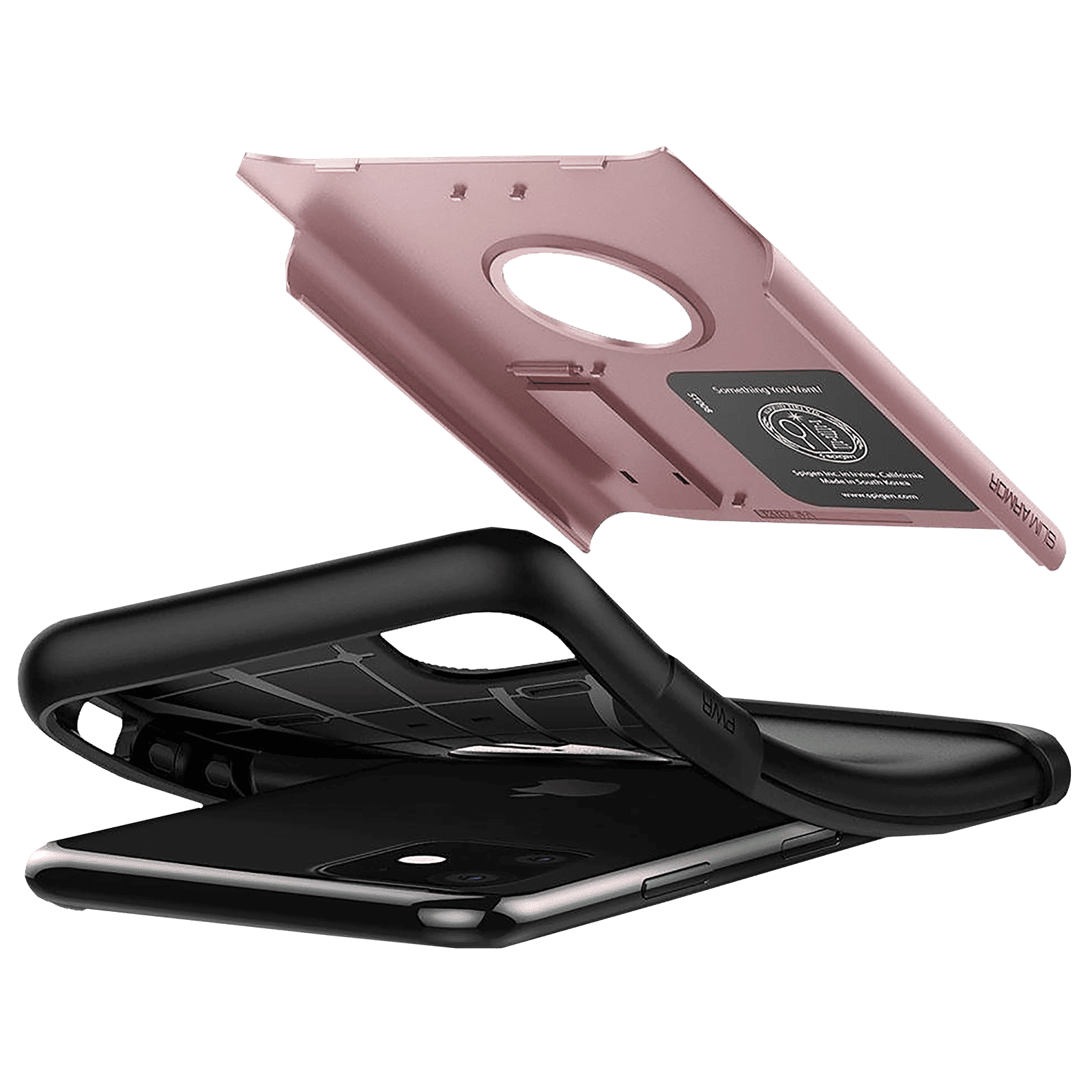 spigen Slim Armor TPU Back Cover for Apple iPhone 11 (Wireless Charging Compatible, Rose Gold)_8