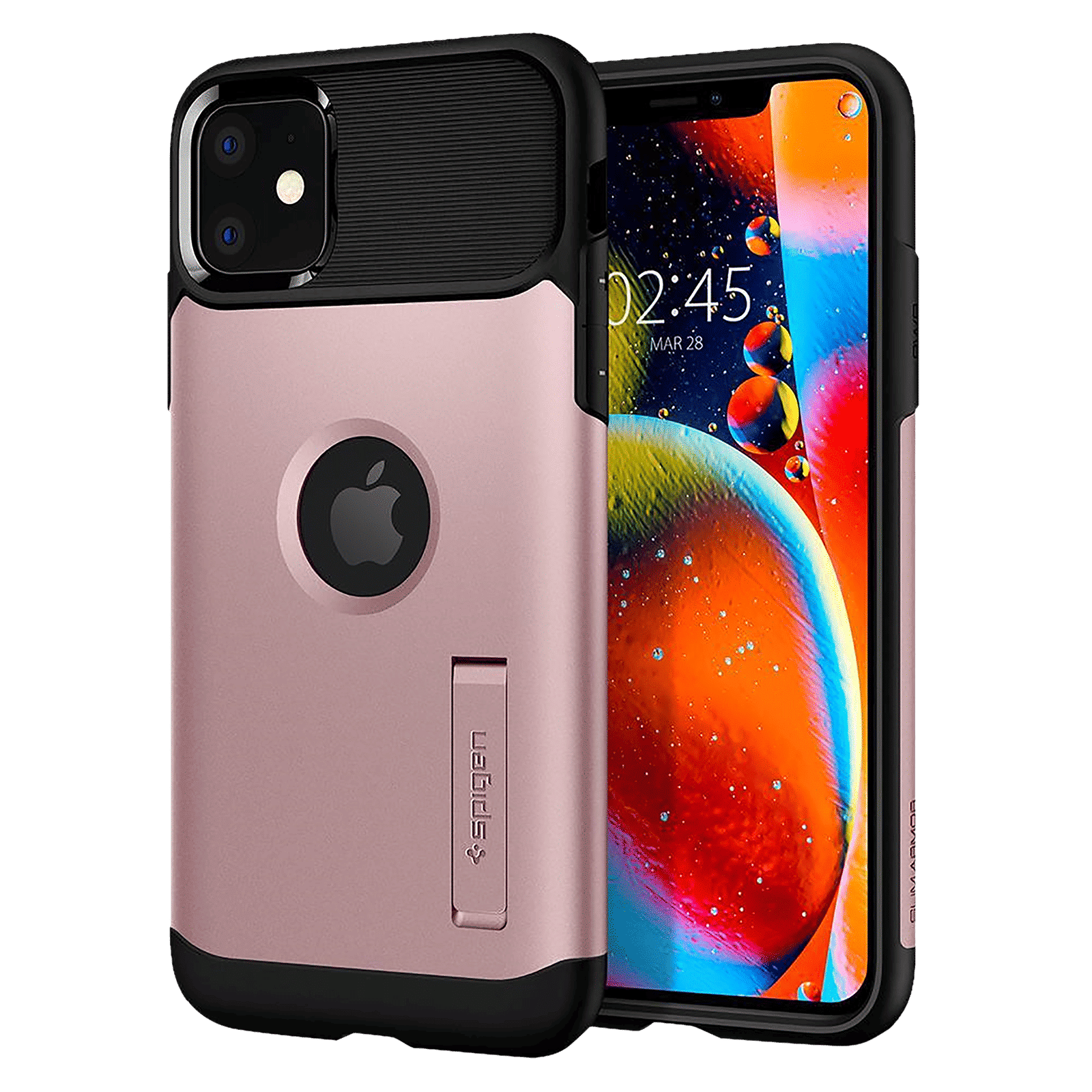 spigen Slim Armor TPU Back Cover for Apple iPhone 11 (Wireless Charging Compatible, Rose Gold)_9