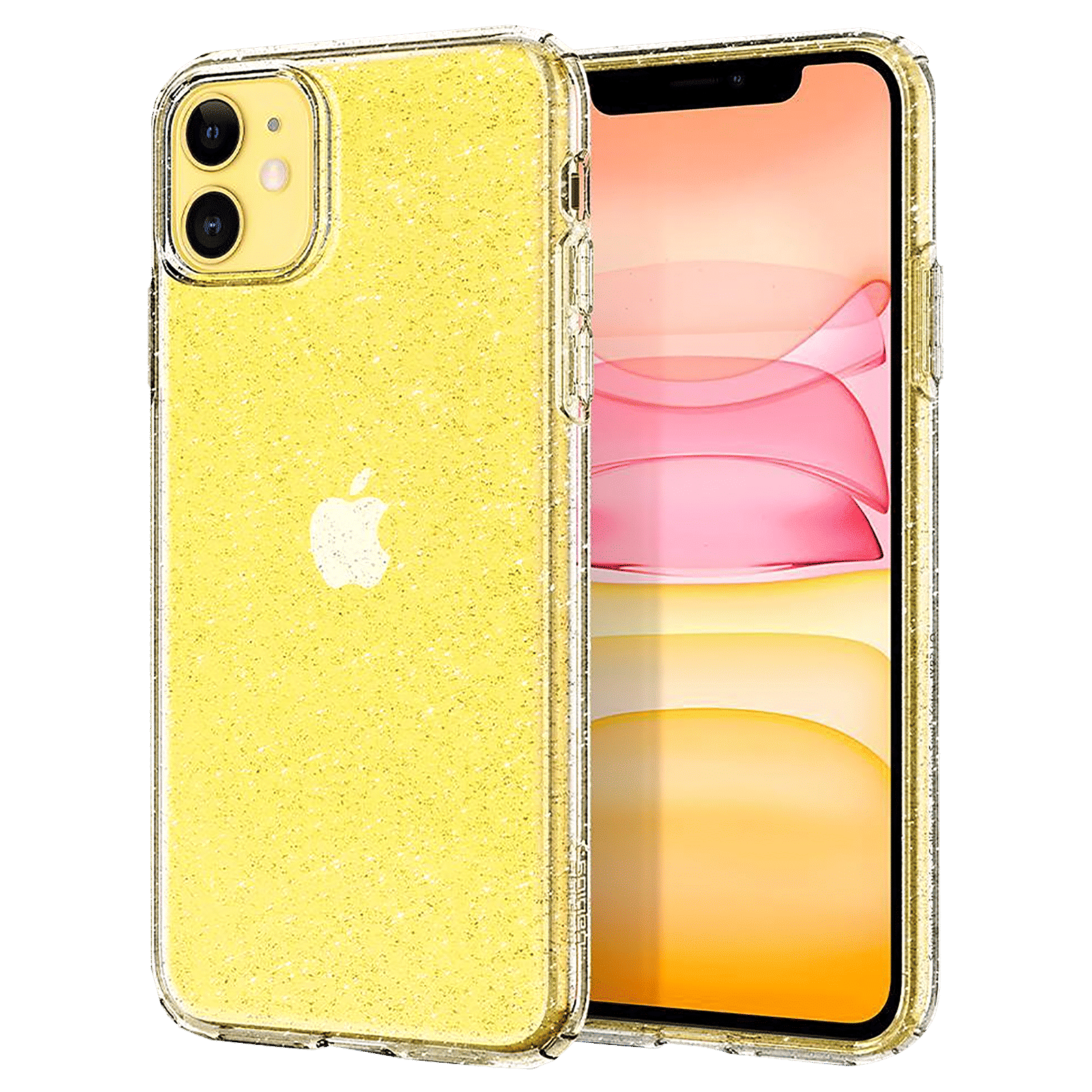 spigen Liquid Crystal Glitter TPU Back Cover for Apple iPhone 11 (Wireless Charging Compatible, Crystal Quartz)_11