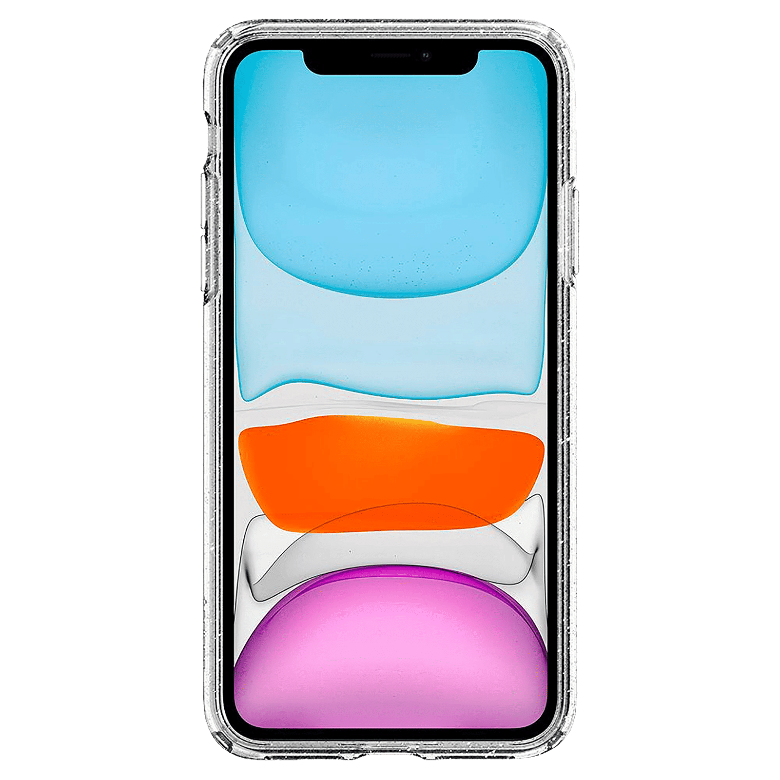 spigen Liquid Crystal Glitter TPU Back Cover for Apple iPhone 11 (Wireless Charging Compatible, Crystal Quartz)_3