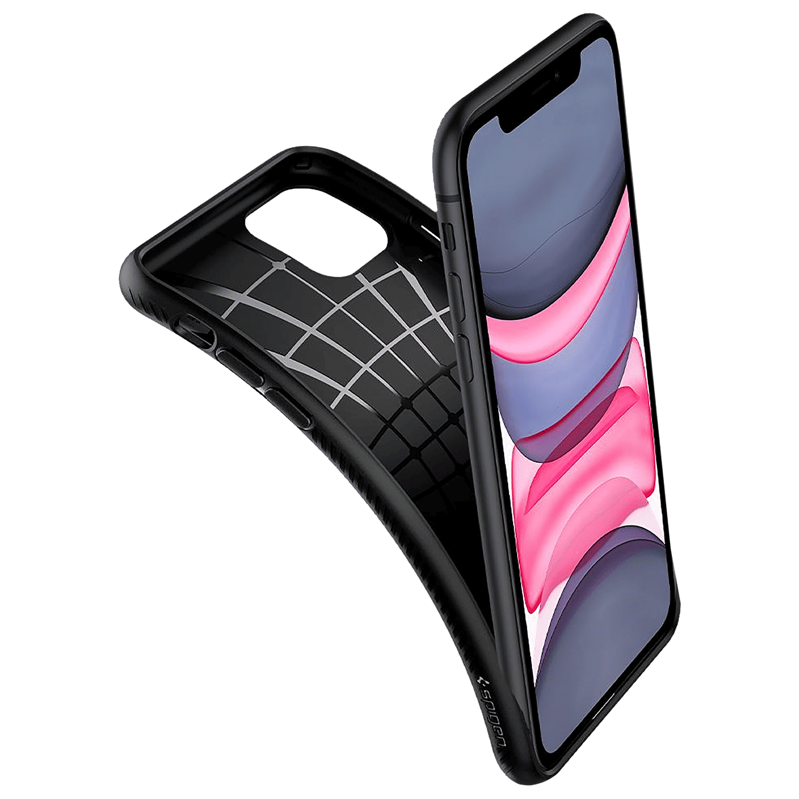 spigen Liquid Air TPU Back Cover for Apple iPhone 11 (Wireless Charging Compatible, Black)_9