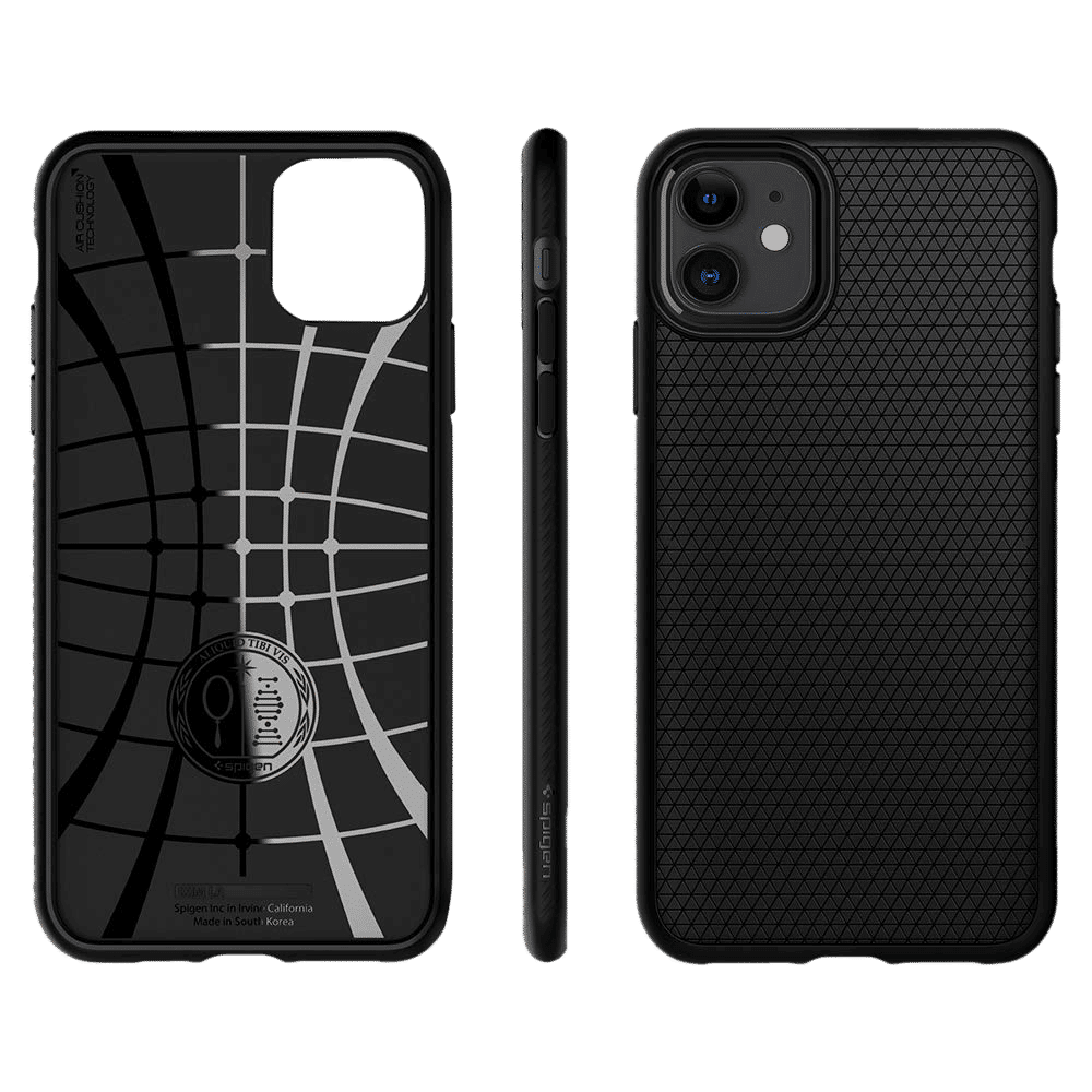 spigen Liquid Air TPU Back Cover for Apple iPhone 11 (Wireless Charging Compatible, Black)_11