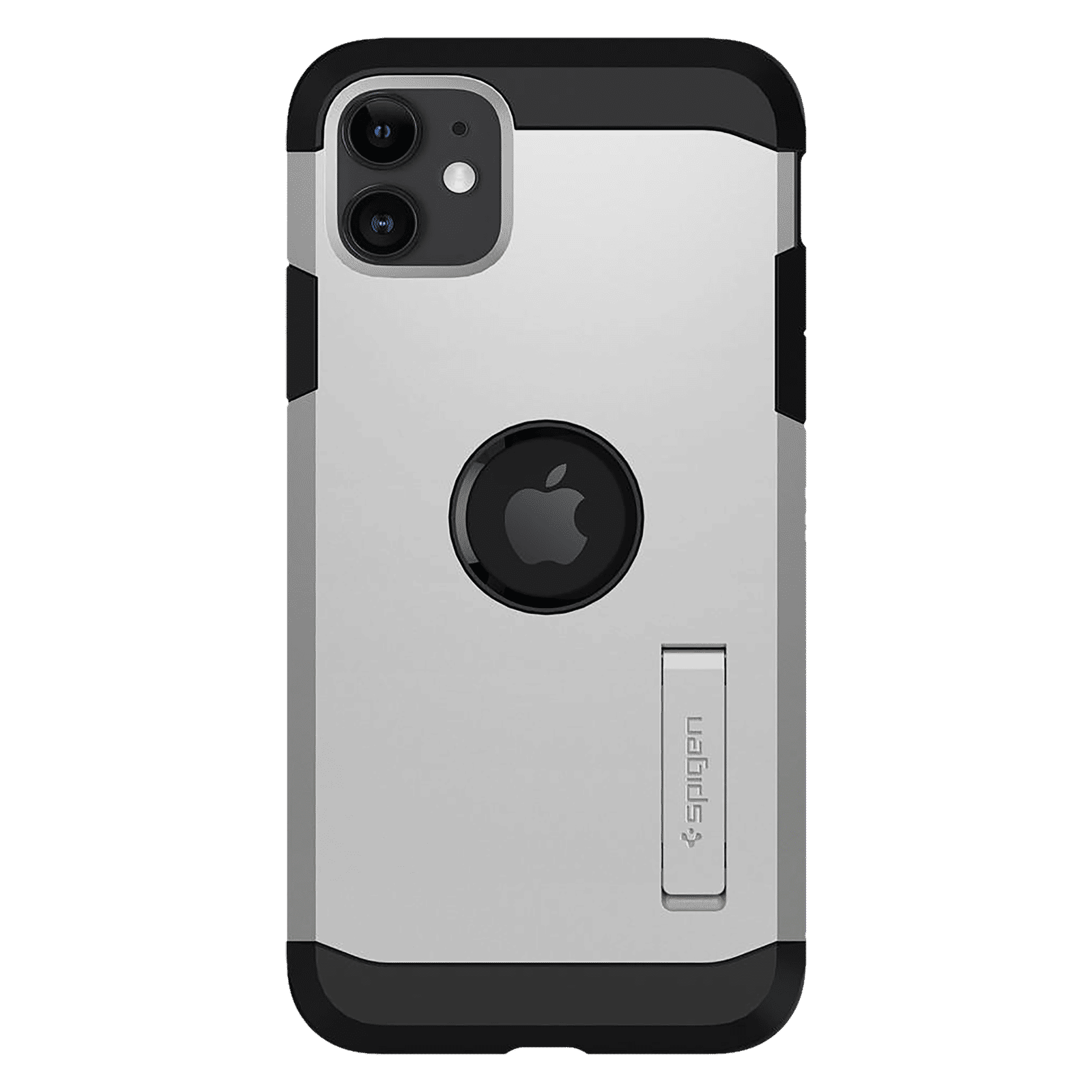 spigen Tough Armor TPU & PC Back Case For iPhone 11 (Air Cushion Technology, 076CS27440, Satin Silver)_4