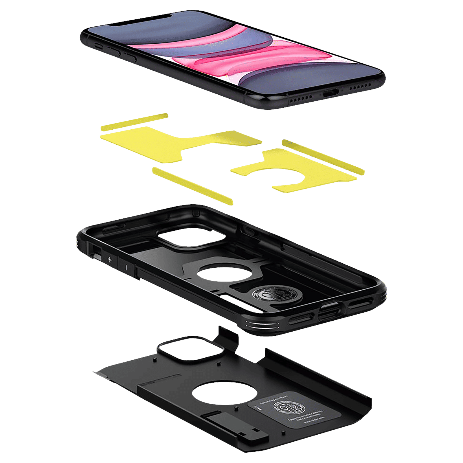 spigen Tough Armor TPU & PC Back Case For iPhone 11 (Air Cushion Technology, 076CS27439, Black)_10