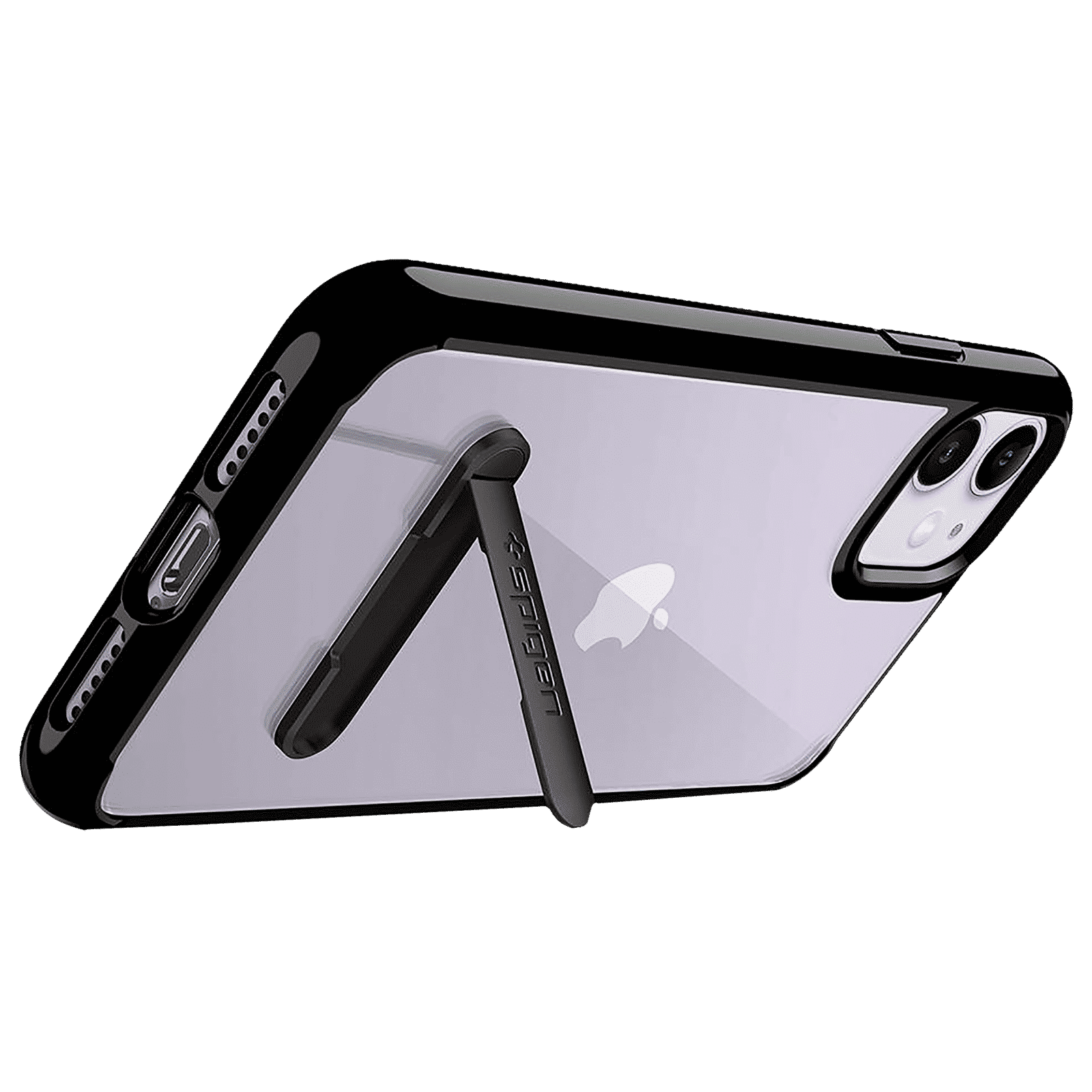 spigen Ultra Hybrid S Hard Polycarbonate & TPU Back Cover for Apple iPhone 11 (Supports Wireless Charging, Jet Black)_7