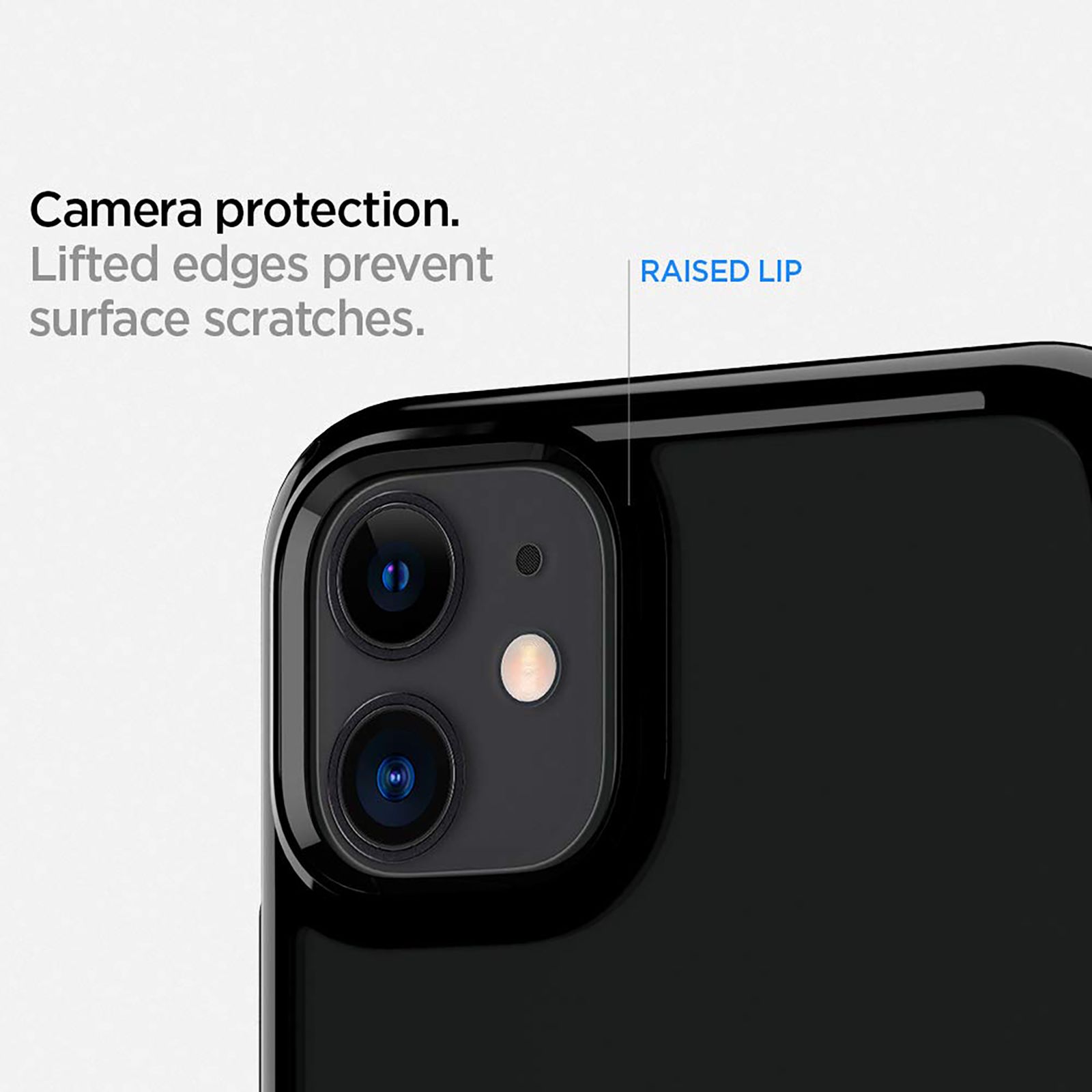 spigen Ultra Hybrid S Hard Polycarbonate & TPU Back Cover for Apple iPhone 11 (Supports Wireless Charging, Jet Black)_11