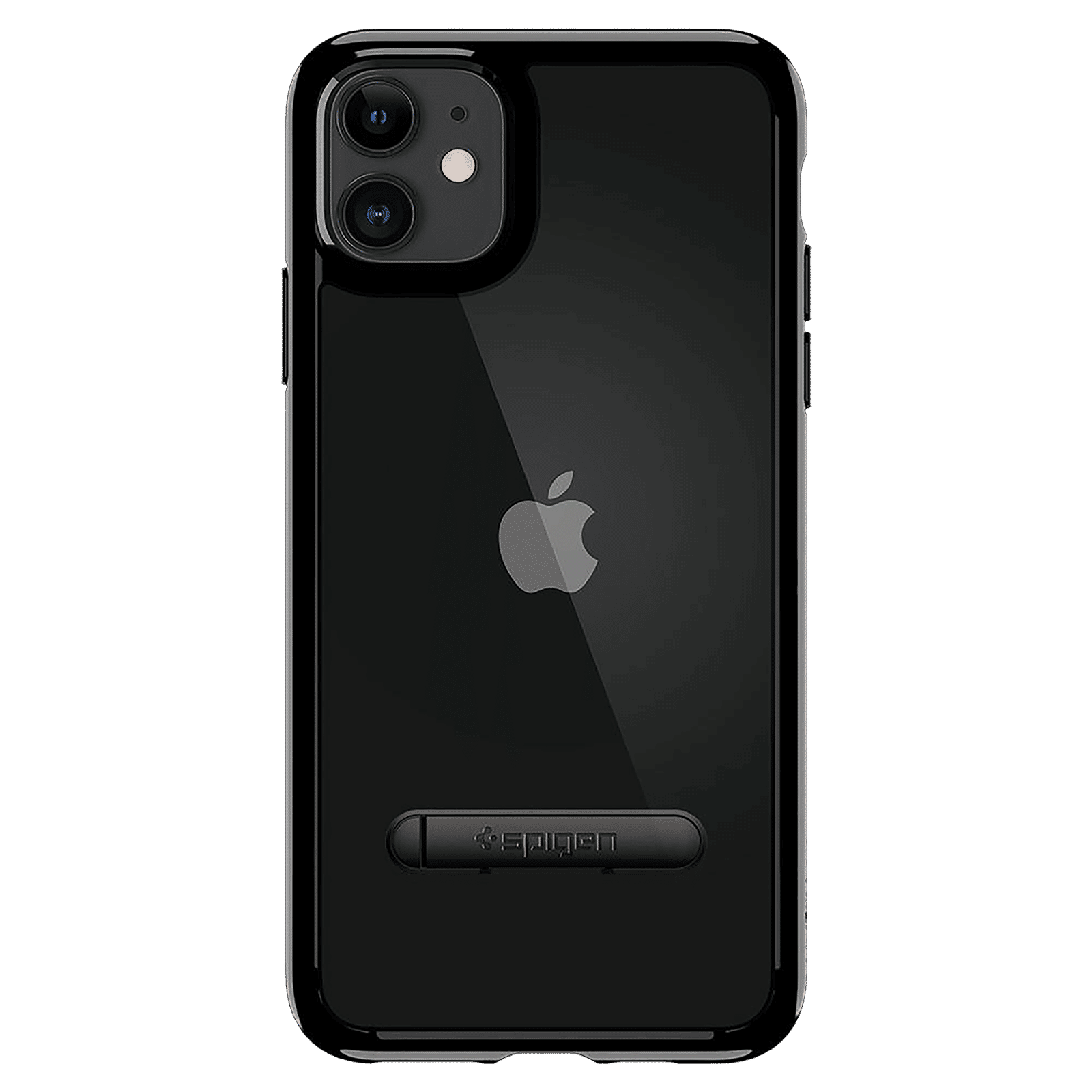 spigen Ultra Hybrid S Hard Polycarbonate & TPU Back Cover for Apple iPhone 11 (Supports Wireless Charging, Jet Black)_4