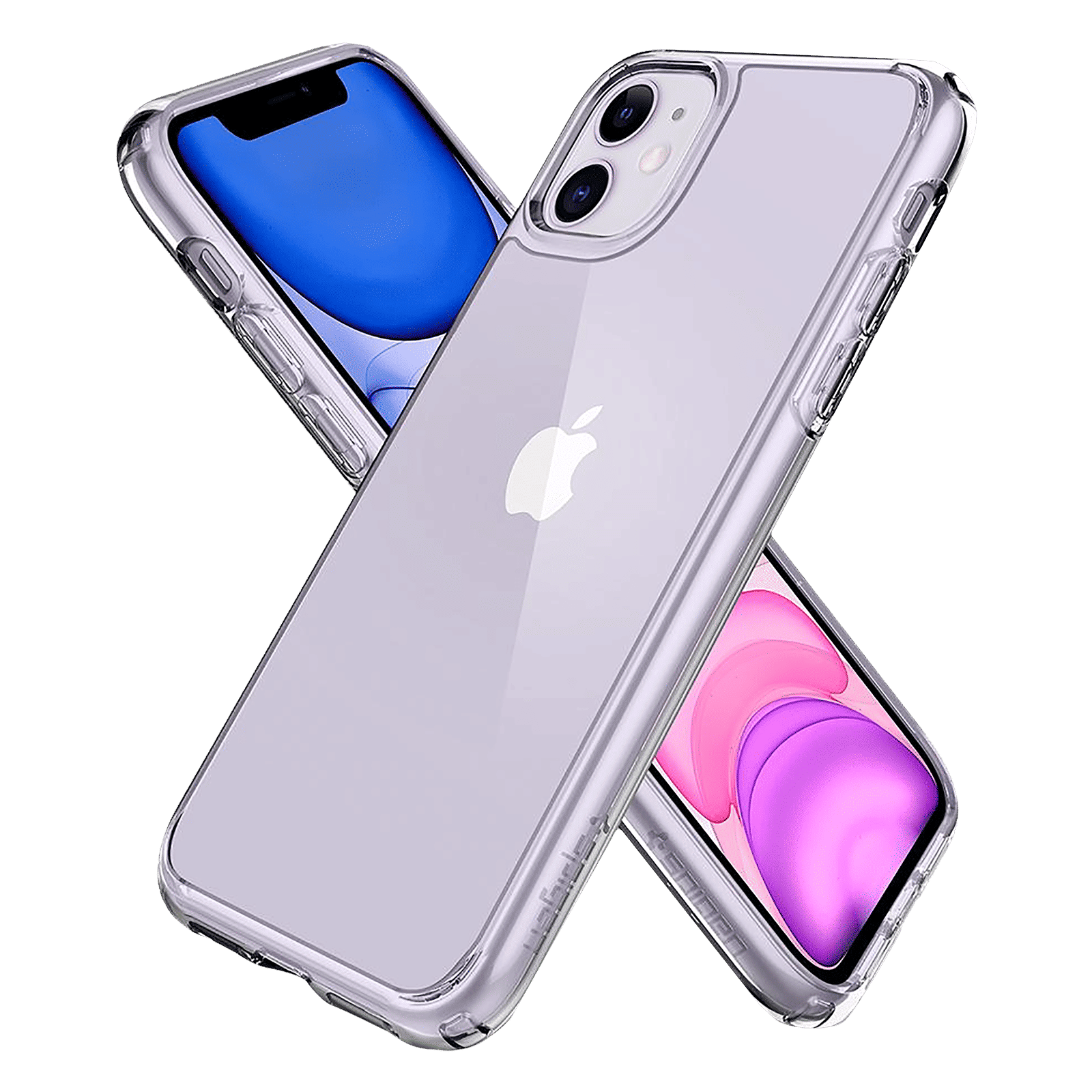 spigen Ultra Hybrid TPU & Polycarbonate Back Cover for Apple iPhone 11 (Air Cushion Technology, Crystal Clear)_9