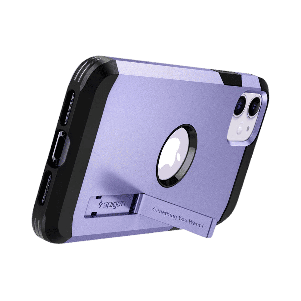 spigen Tough Armor TPU & PC Back Case For iPhone 11 (Air Cushion Technology, ACS00409, Purple)_11