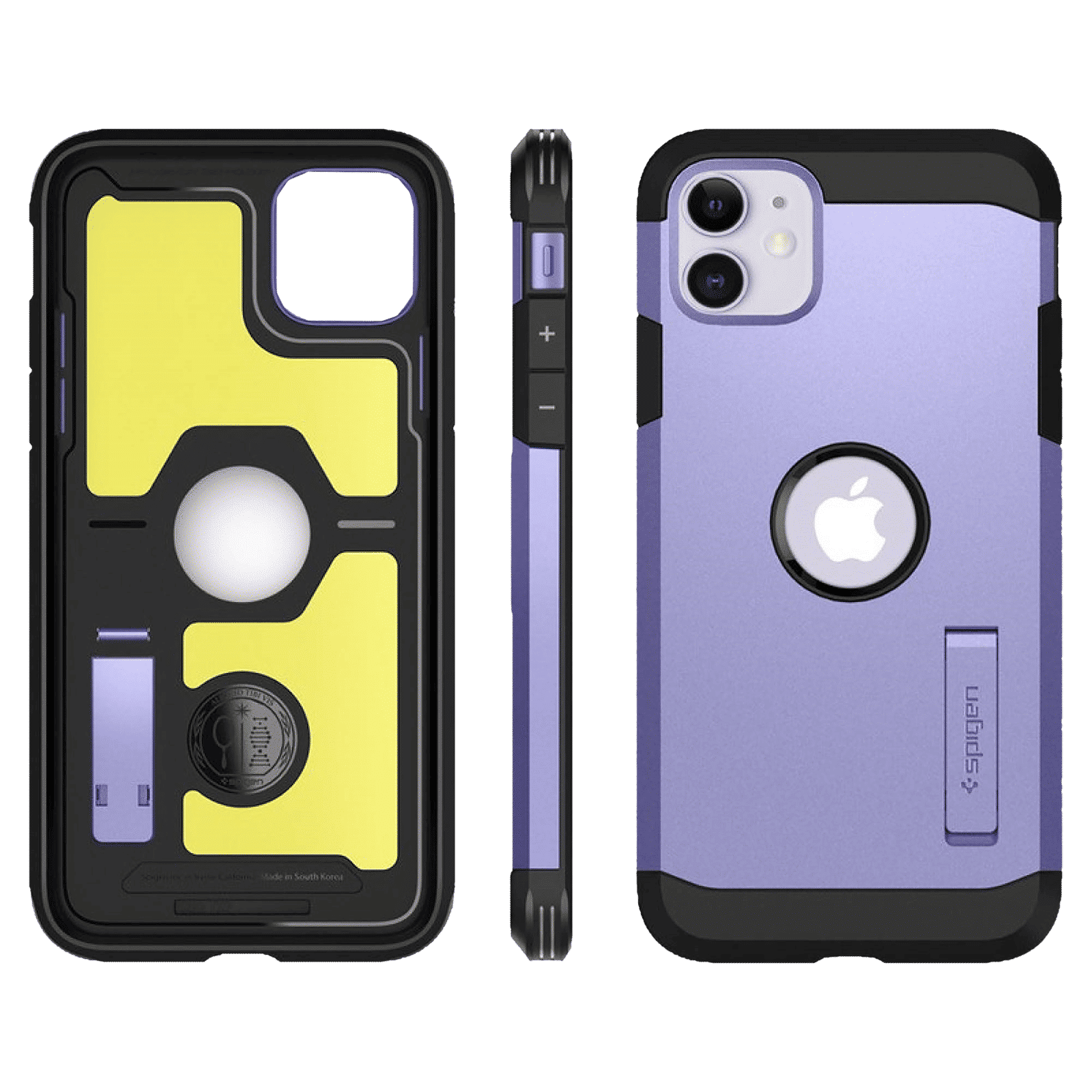 spigen Tough Armor TPU & PC Back Case For iPhone 11 (Air Cushion Technology, ACS00409, Purple)_3