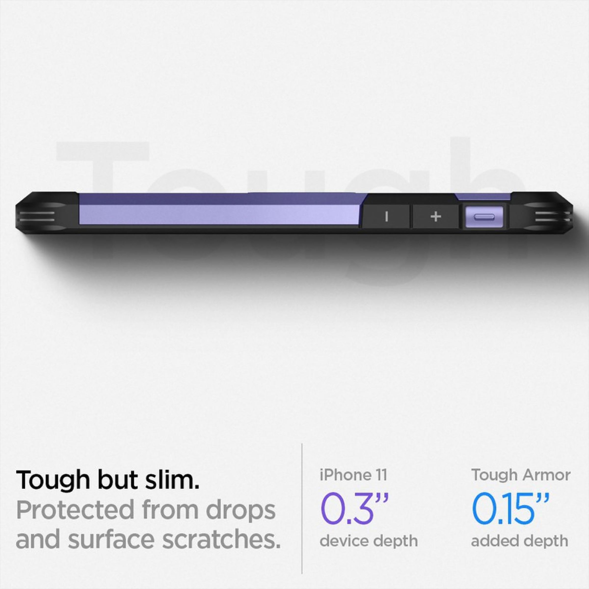 spigen Tough Armor TPU & PC Back Case For iPhone 11 (Air Cushion Technology, ACS00409, Purple)_4