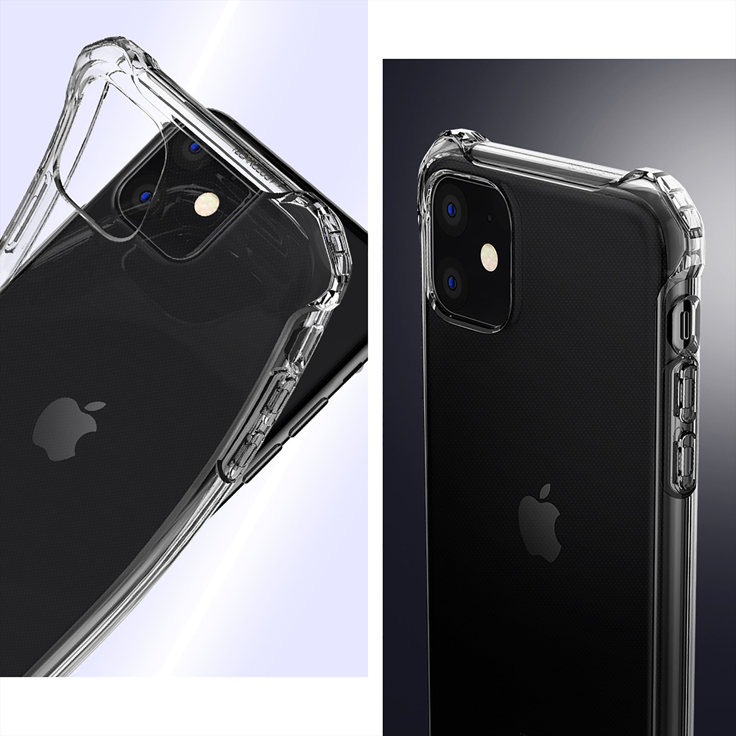 spigen Rugged Crystal TPU Back Cover for Apple iPhone 11 (Air Cushion Technology, Crystal Clear)_9