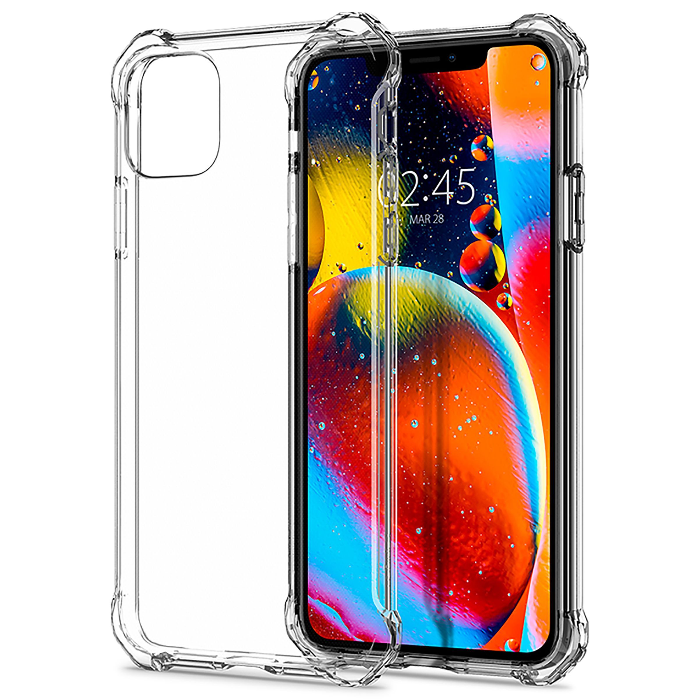 spigen Rugged Crystal TPU Back Cover for Apple iPhone 11 (Air Cushion Technology, Crystal Clear)_5