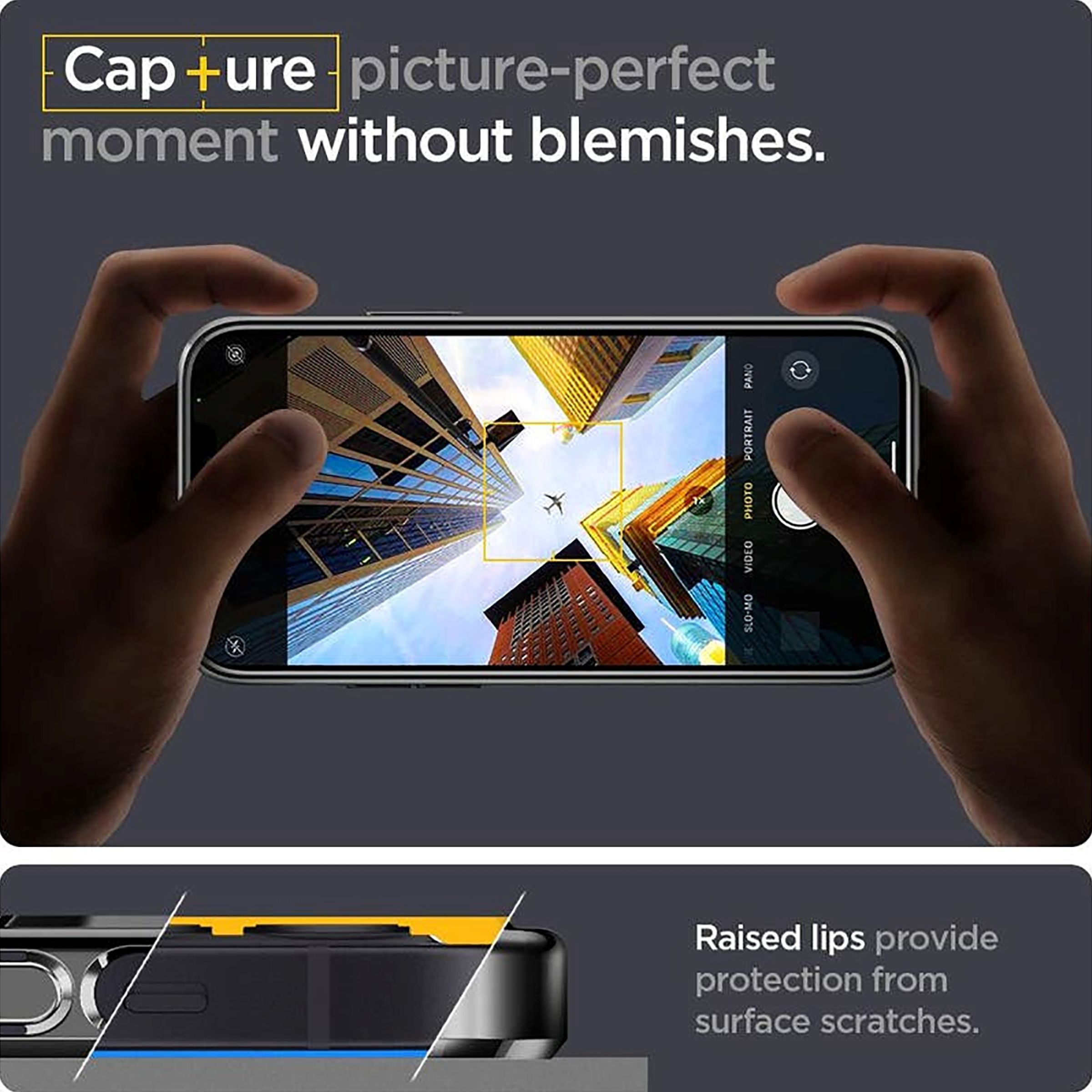 spigen Optik Crystal TPU Back Cover for Apple iPhone 12 (Air Cushion Technology, Chrome Grey)_7