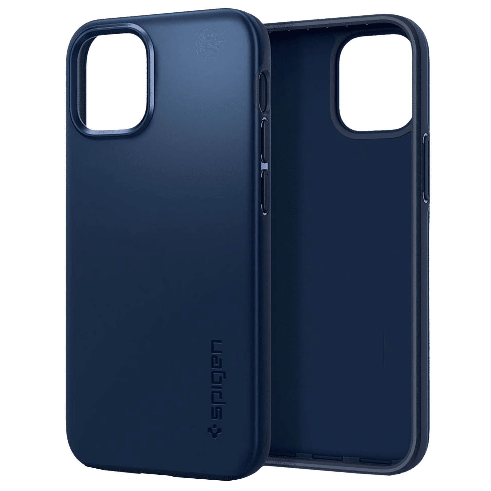 spigen Thin Fit TPU & Polycarbonate Back Cover for Apple iPhone 12 Mini (Wireless Charging Compatible, Navy Blue) spigen Thin Fit TPU & Polycarbonate Back Cover for Apple iPhone 12 Mini (Wireless Charging Compatible, Navy Blue)_11