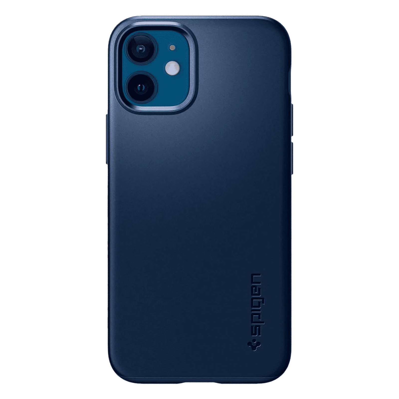 spigen Thin Fit TPU & Polycarbonate Back Cover for Apple iPhone 12 Mini (Wireless Charging Compatible, Navy Blue) spigen Thin Fit TPU & Polycarbonate Back Cover for Apple iPhone 12 Mini (Wireless Charging Compatible, Navy Blue)_4
