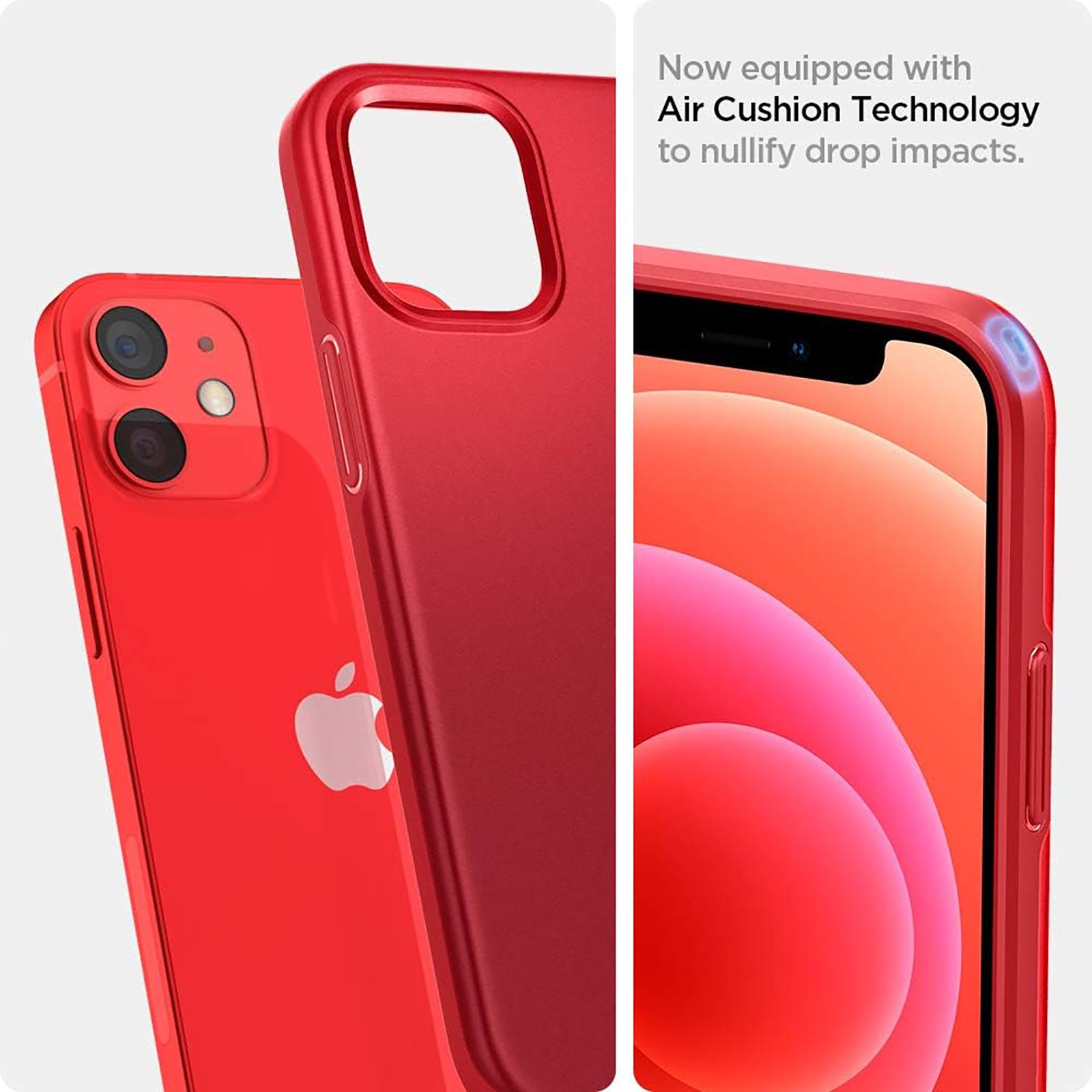 spigen Thin Fit TPU & Polycarbonate Back Cover for Apple iPhone 12 Mini (Wireless Charging Compatible, Red) spigen Thin Fit TPU & Polycarbonate Back Cover for Apple iPhone 12 Mini (Wireless Charging Compatible, Red)_14