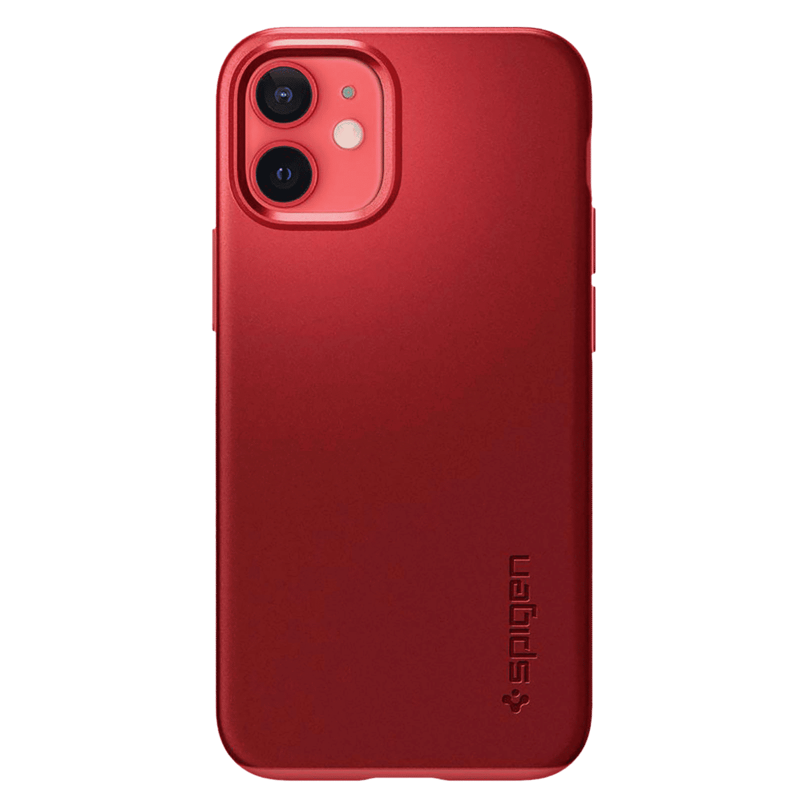 spigen Thin Fit TPU & Polycarbonate Back Cover for Apple iPhone 12 Mini (Wireless Charging Compatible, Red) spigen Thin Fit TPU & Polycarbonate Back Cover for Apple iPhone 12 Mini (Wireless Charging Compatible, Red)_4