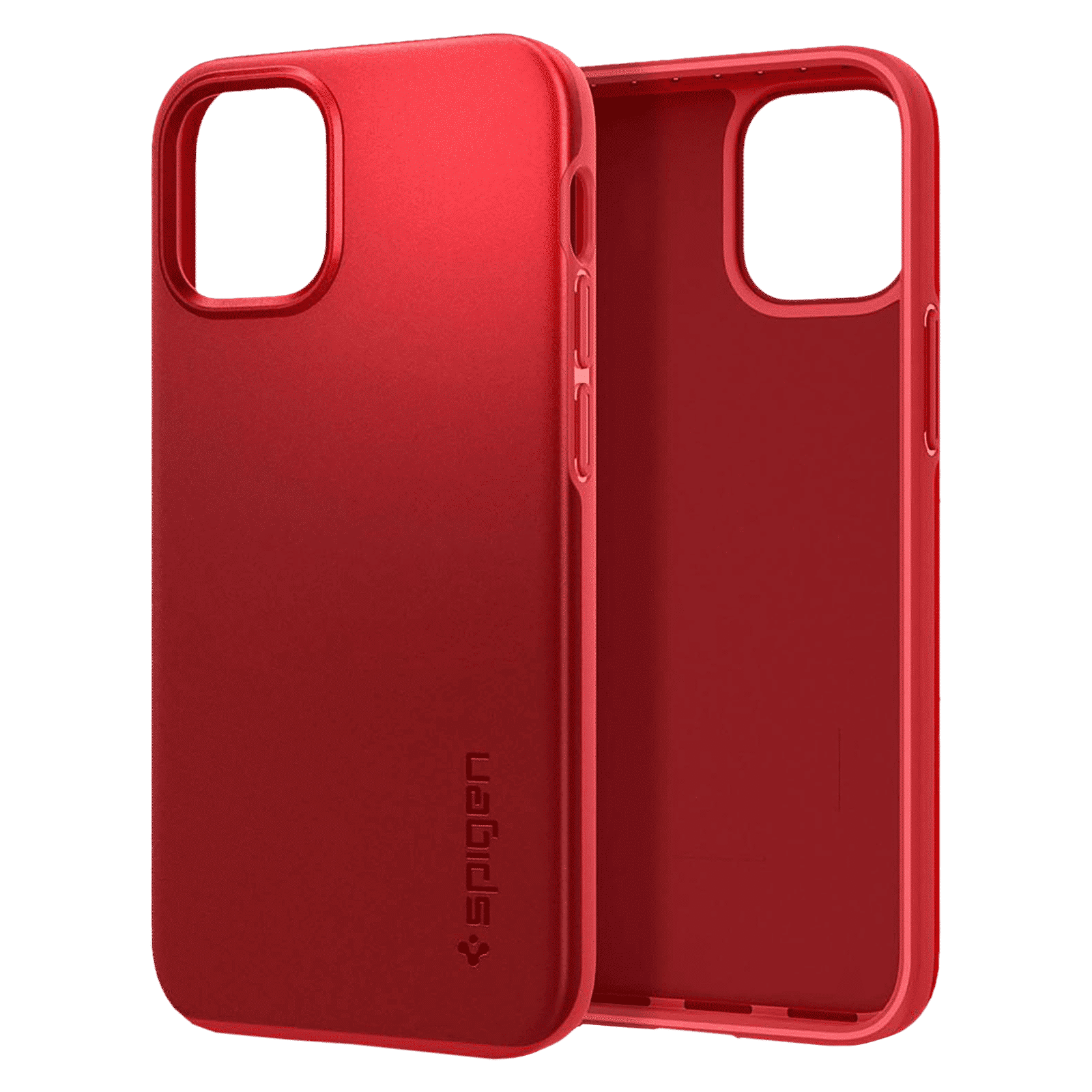 spigen Thin Fit TPU & Polycarbonate Back Cover for Apple iPhone 12 Mini (Wireless Charging Compatible, Red) spigen Thin Fit TPU & Polycarbonate Back Cover for Apple iPhone 12 Mini (Wireless Charging Compatible, Red)_5