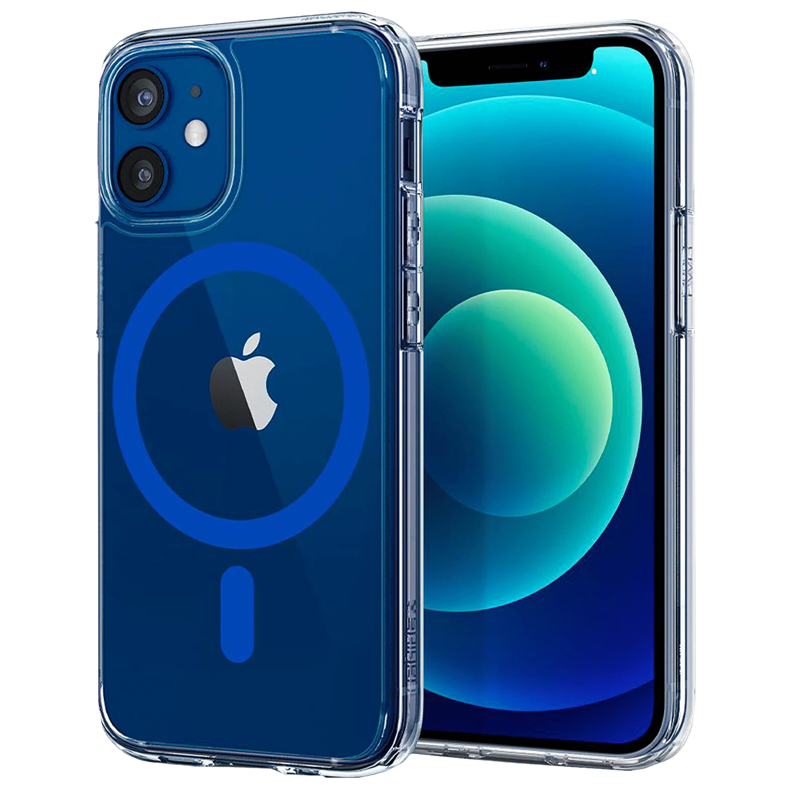 spigen Ultra Hybrid Mag TPU & Polycarbonate Back Cover for Apple iPhone 12 Mini (Air Cushion Technology, Blue)_1