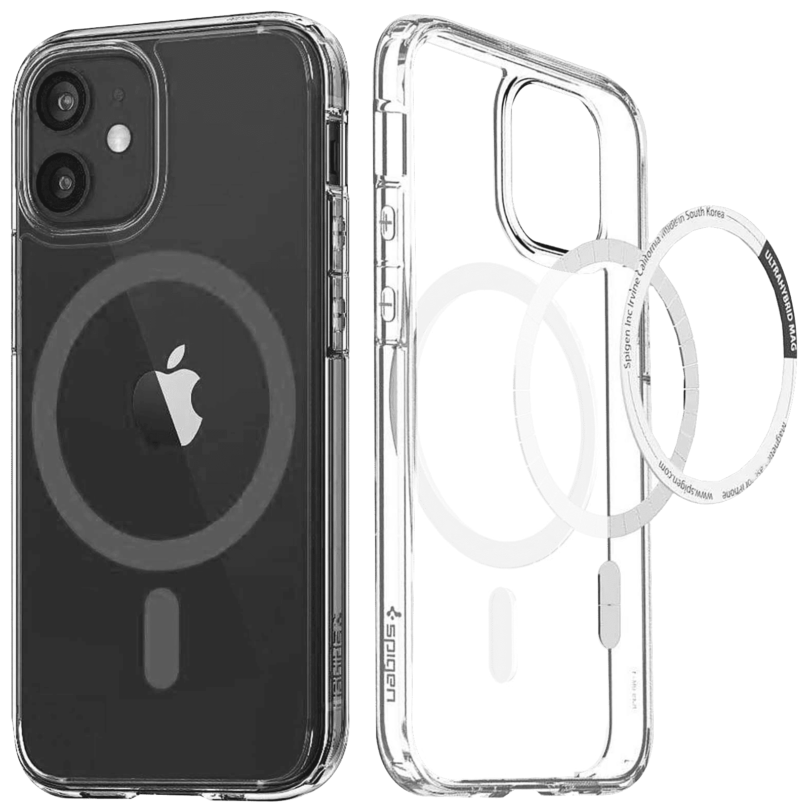 spigen Ultra Hybrid Mag TPU & Polycarbonate Back Cover for Apple iPhone 12 Mini (Air Cushion Technology, Blue)_14