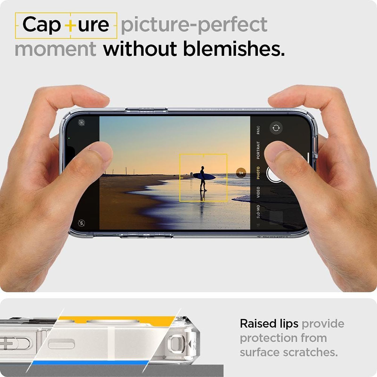 spigen Ultra Hybrid Mag TPU & Polycarbonate Back Cover for Apple iPhone 12 Mini (Air Cushion Technology, Blue)_18