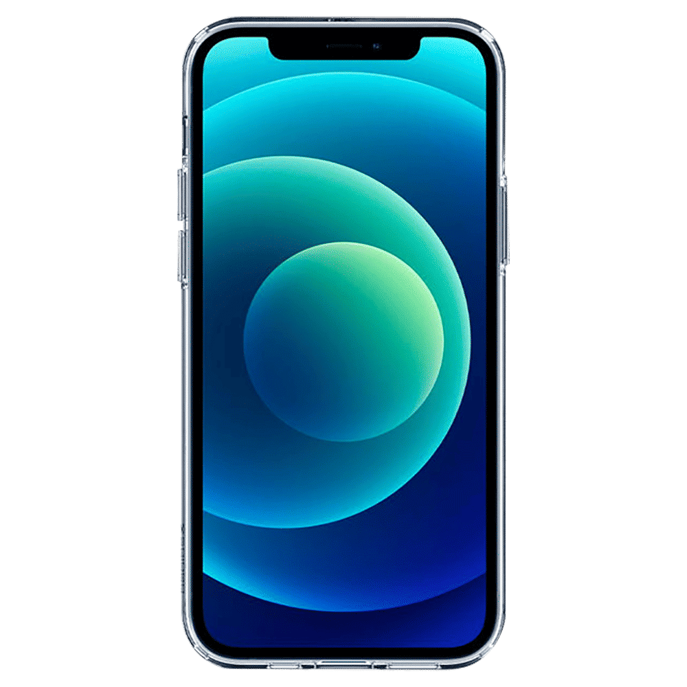 spigen Quartz Hybrid TPU & Tempered Glass Back Cover for Apple iPhone 12 Mini (Wireless Charging Compatible, Matte Clear)_12