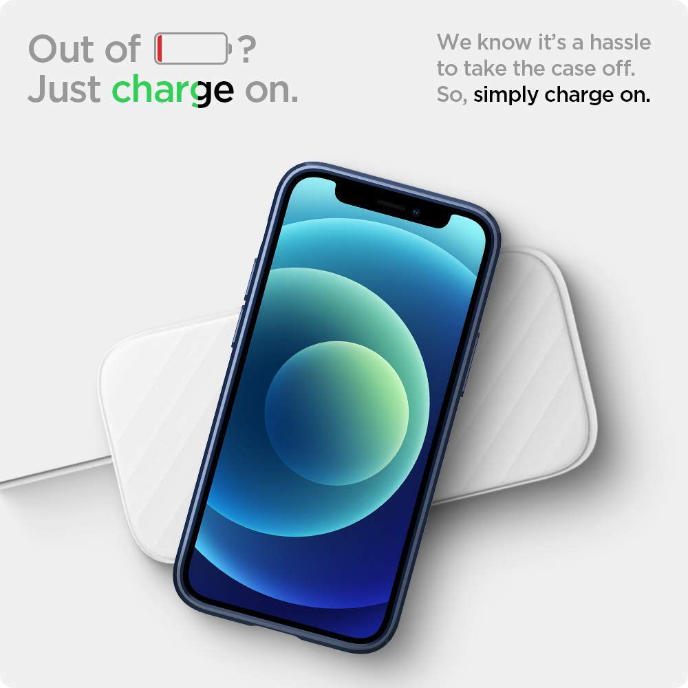 spigen Optik Crystal TPU Back Cover for Apple iPhone 12 Mini (Wireless Charging Compatible, Chrome Blue) spigen Optik Crystal TPU Back Cover for Apple iPhone 12 Mini (Wireless Charging Compatible, Chrome Blue)_6