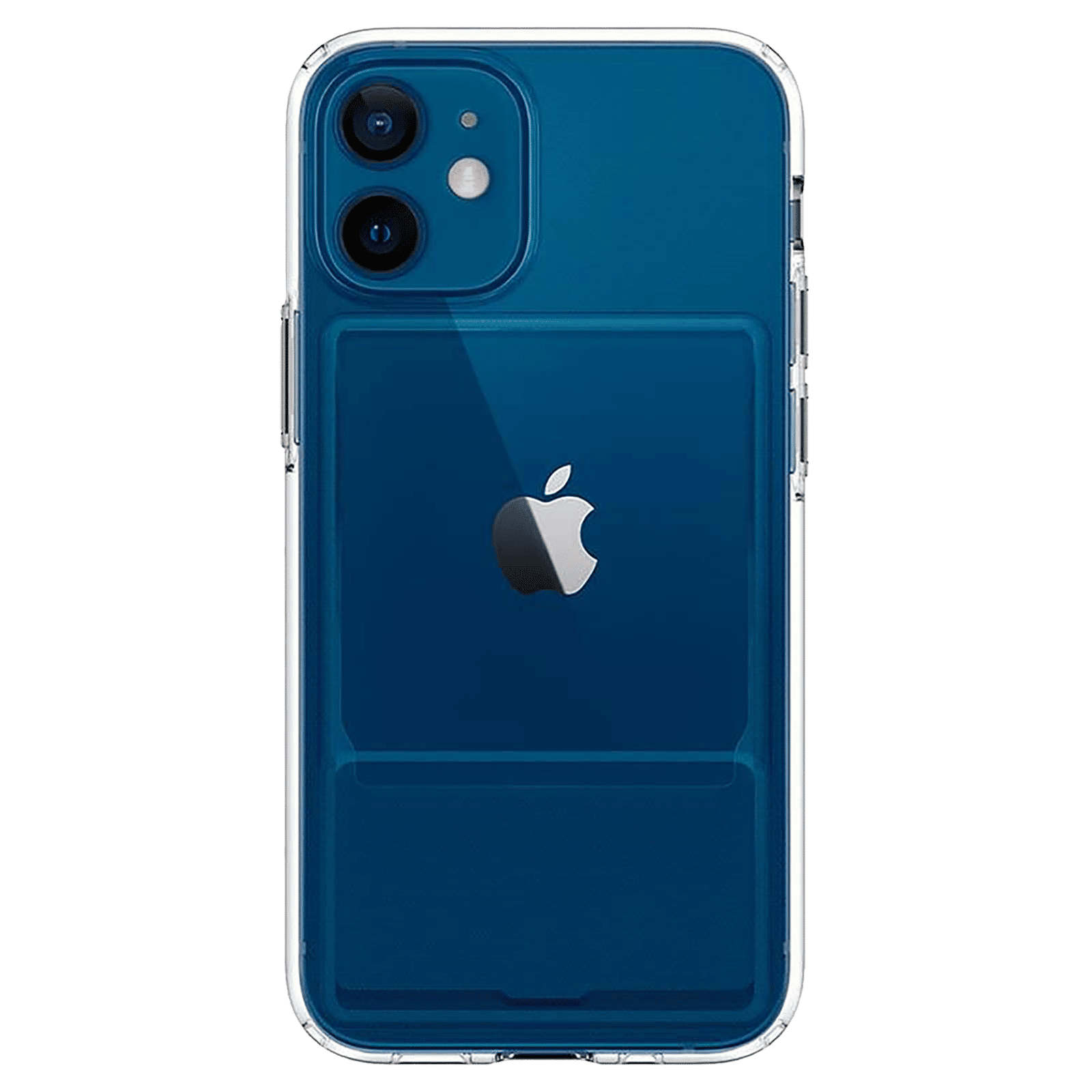spigen Crystal Slot TPU Back Cover for Apple iPhone 12 Mini (Air Cushion Technology, Crystal Clear)_4