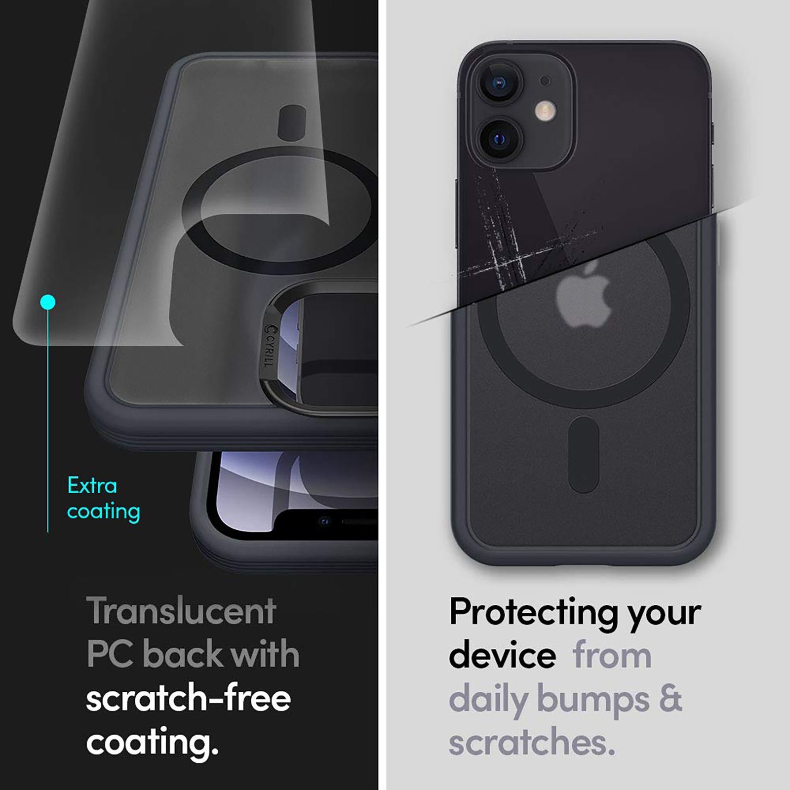 spigen TPU Back Cover for Apple iPhone 12 Mini (Wireless Charging Compatible, Graphite)_12