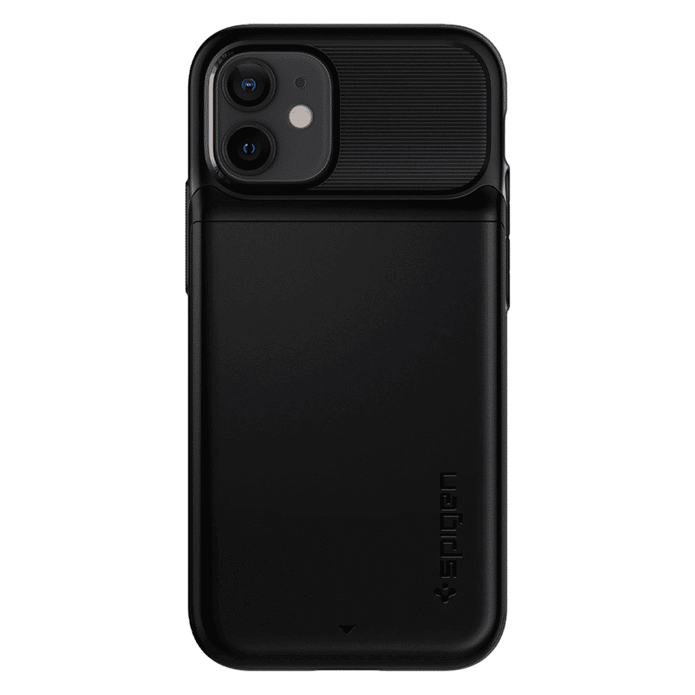 spigen Slim Armor Wallet TPU & Polycarbonate Back Cover for Apple iPhone 12 Mini (Air Cushion Technology, Black)_14