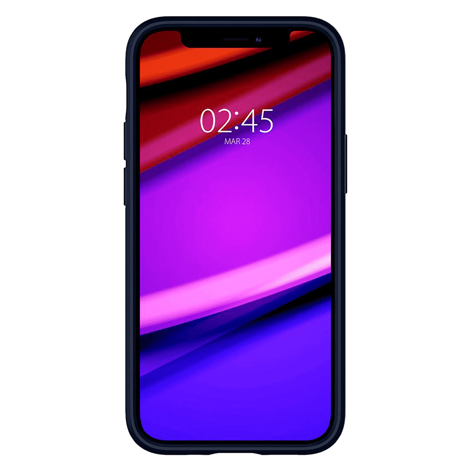 spigen Core Armor TPU Back Cover for Apple iPhone 12 Mini (Slim and Grip Friendly, Navy Blue)_3