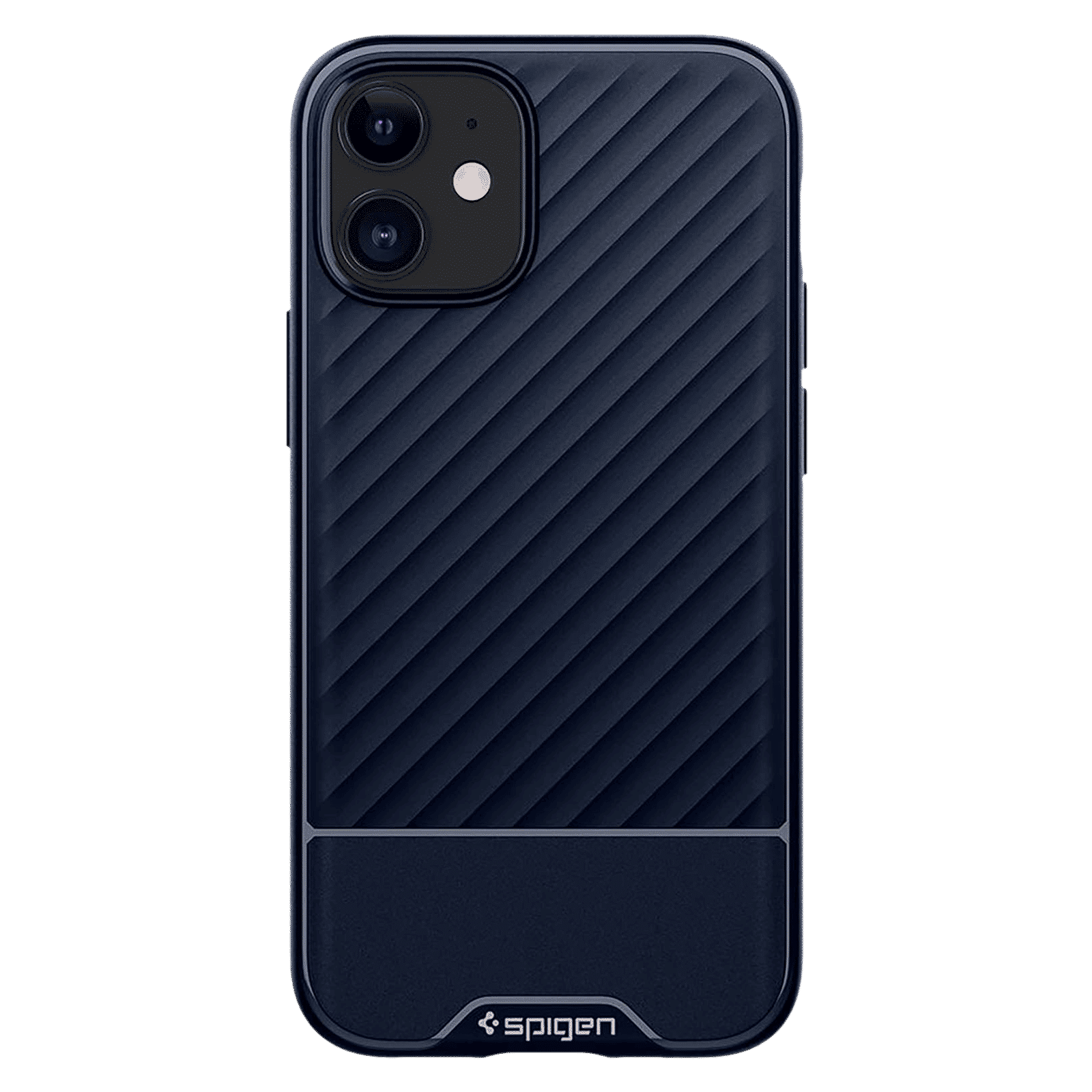 spigen Core Armor TPU Back Cover for Apple iPhone 12 Mini (Slim and Grip Friendly, Navy Blue)_4